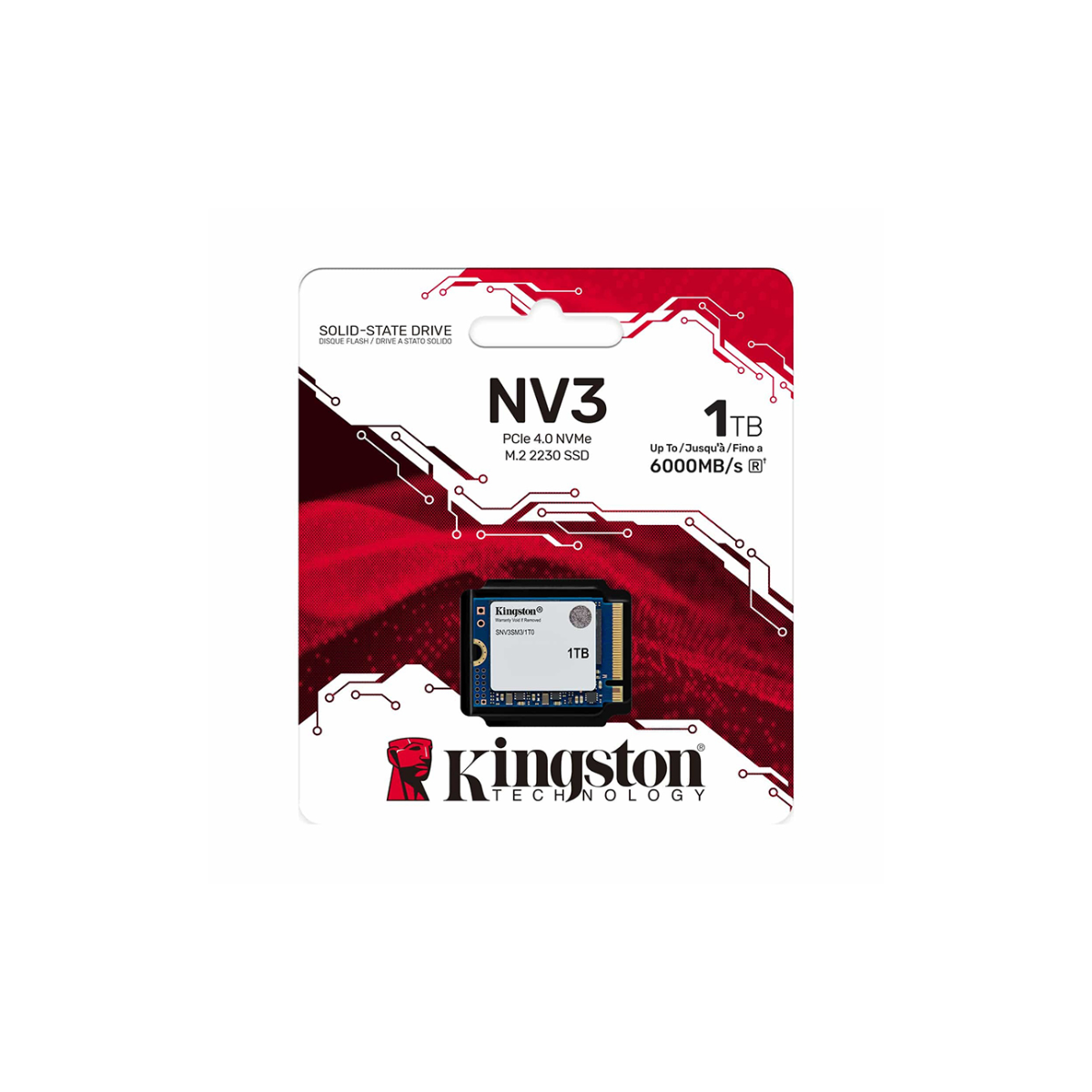 DISCO SSD 1TB M.2 2230 NVME PCIE GEN4 6000MB/S KINGSTON NV3 SNV3SM3/1T0 - 1