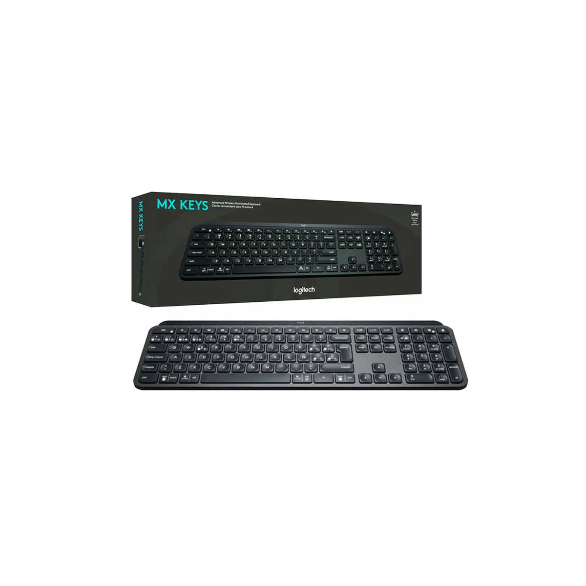 TECLADO LOGITECH MX KEYS S ILLUMINATED WIRELESS BLUETOOTH BLACK - 1