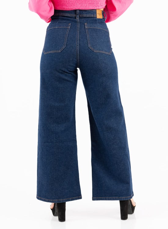 PANTALON PALAZO MUJER JAROLA ALISON WIDELEG DENIM CONFORT STRETCH - 3
