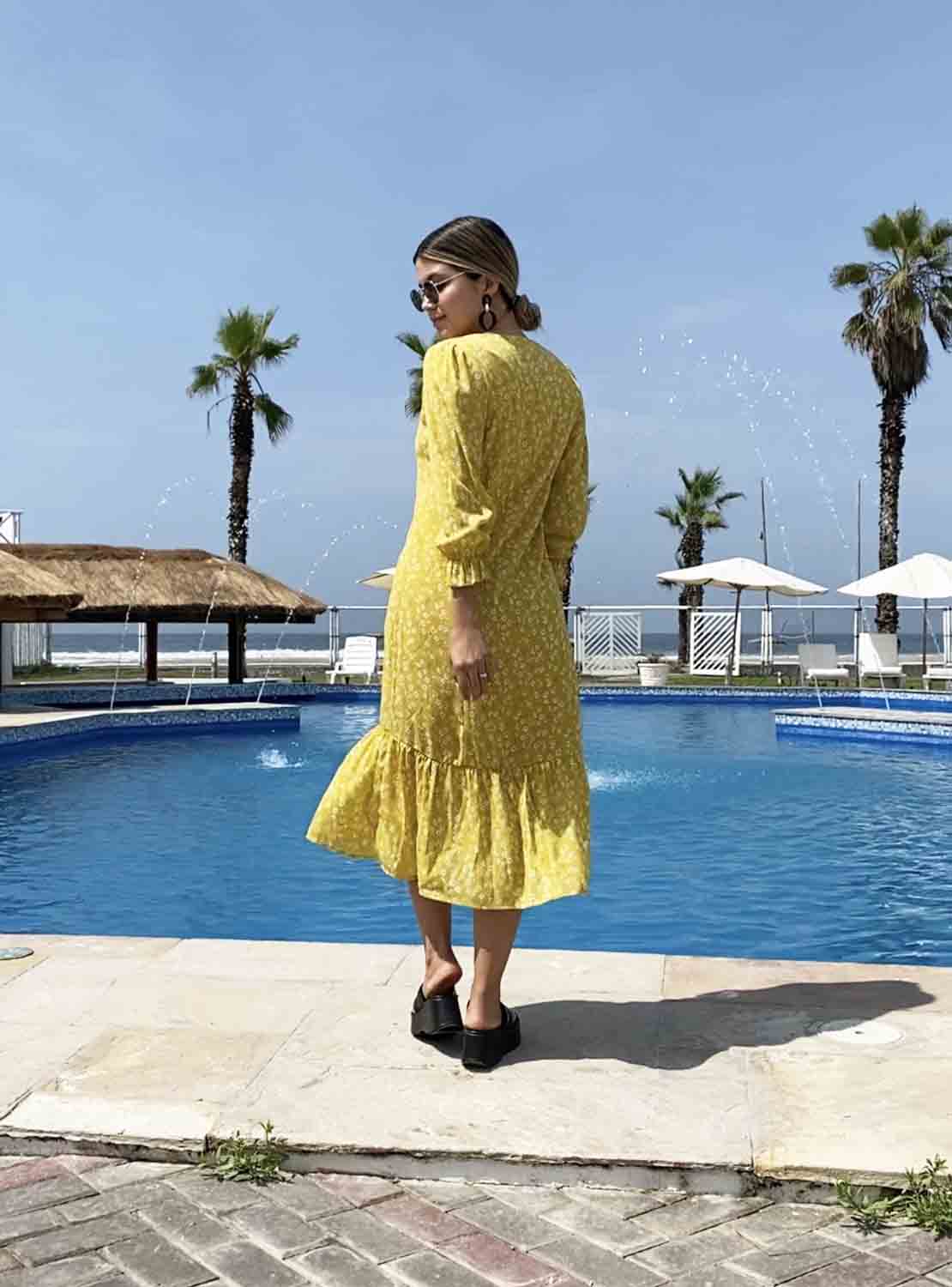 VESTIDO MIDI MUJER JAROLA LETY GASA ESTAMPADO - 2