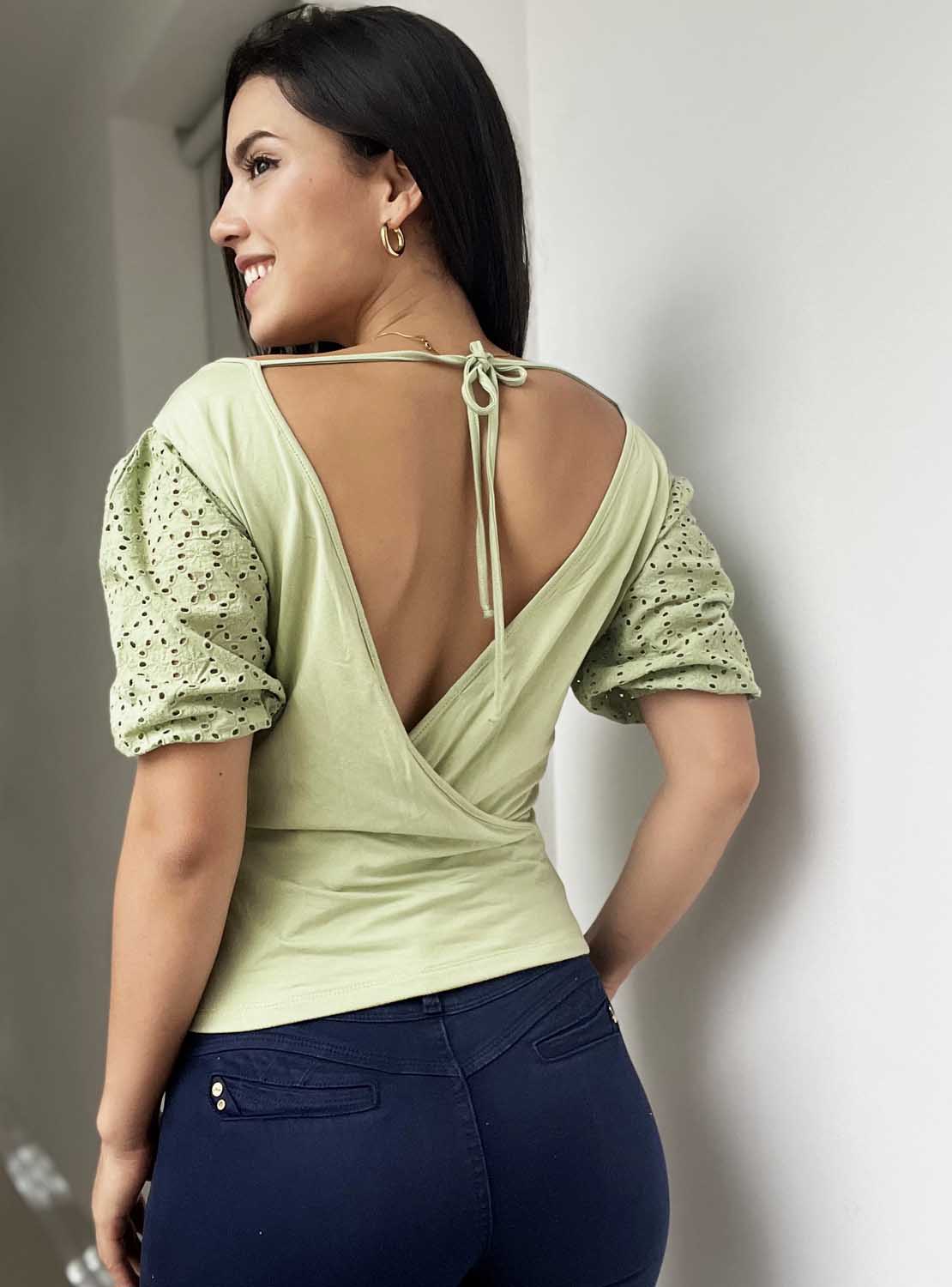 POLO MANGA CORTA MUJER JAROLA MODA CUELLO V CRISTEL - 2