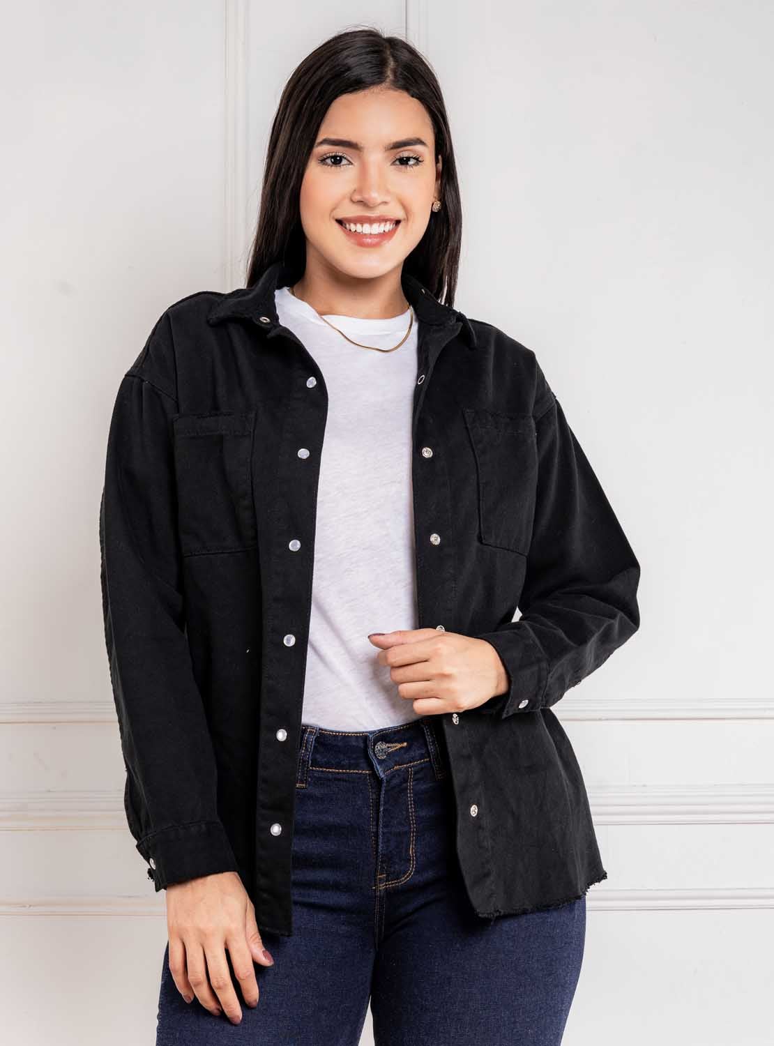 CAMISA MANGA LARGA ALGODÓN MUJER JAROLA CO BULL DENIM OLIVIA - 1