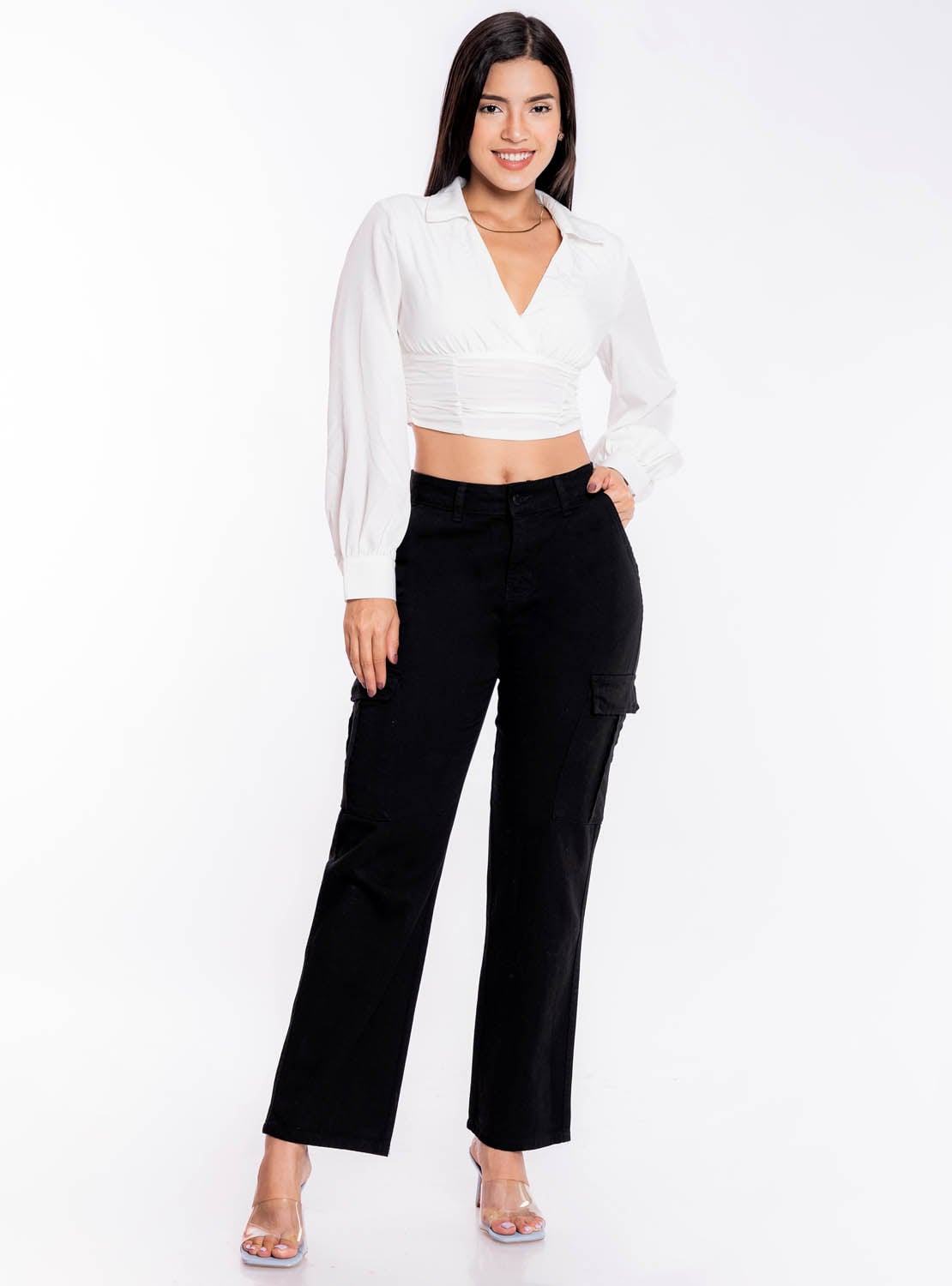 PANTALÓN URBANO ALGODÓN MUJER JAROLA CARGO LINA - 1