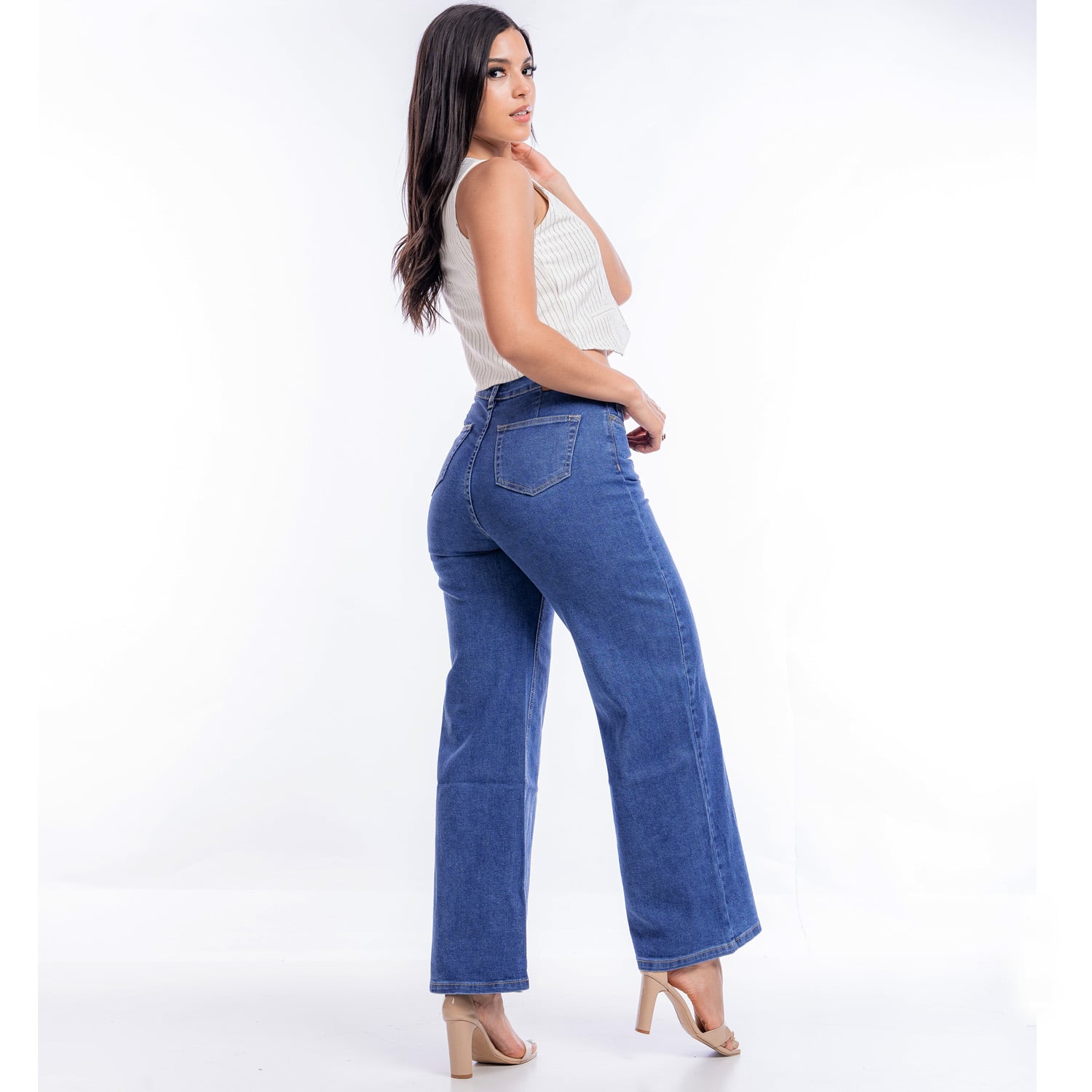 PANTALON MUJER JAROLA PATRICIA PALAZZO DENIM - 2