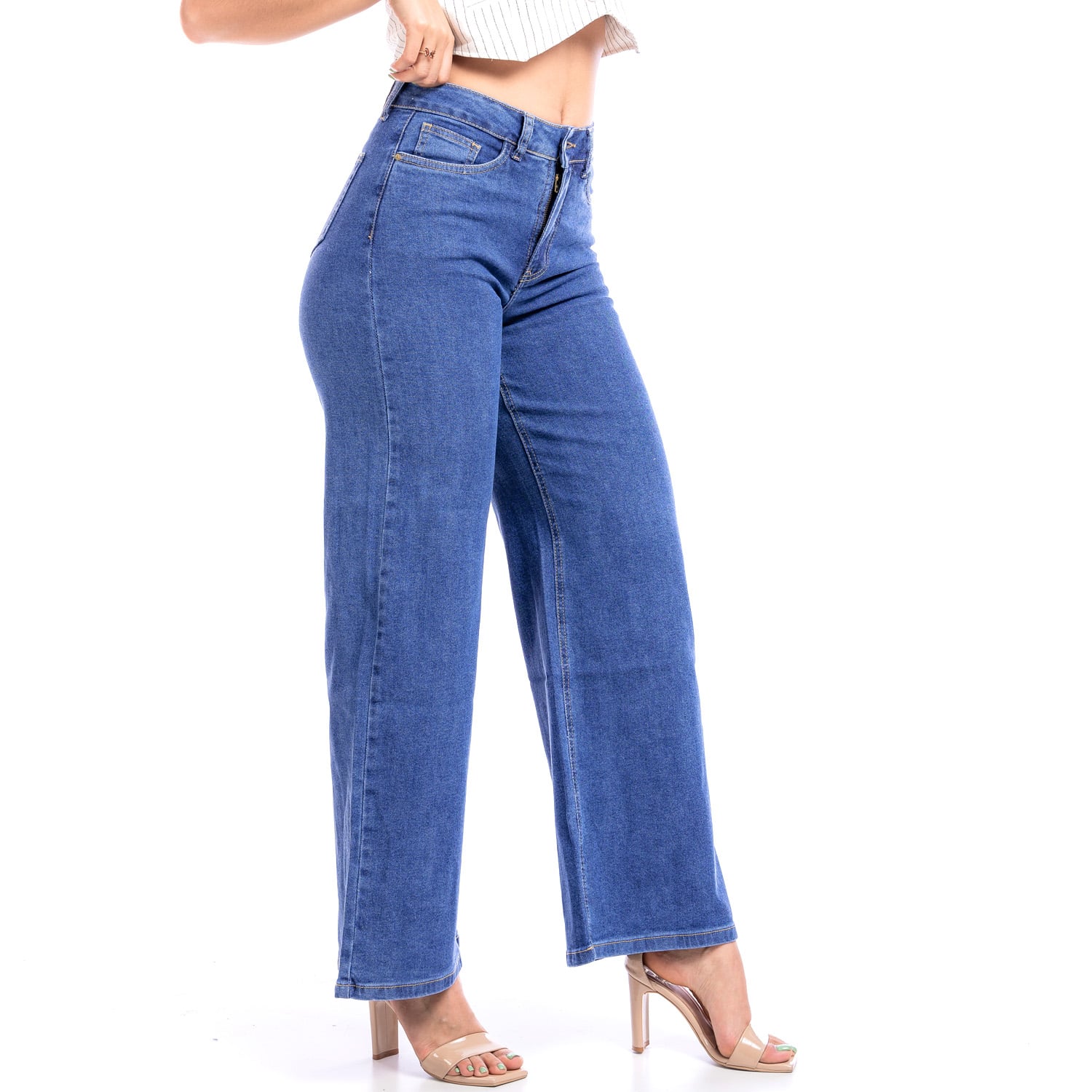 PANTALON MUJER JAROLA PATRICIA PALAZZO DENIM - 4