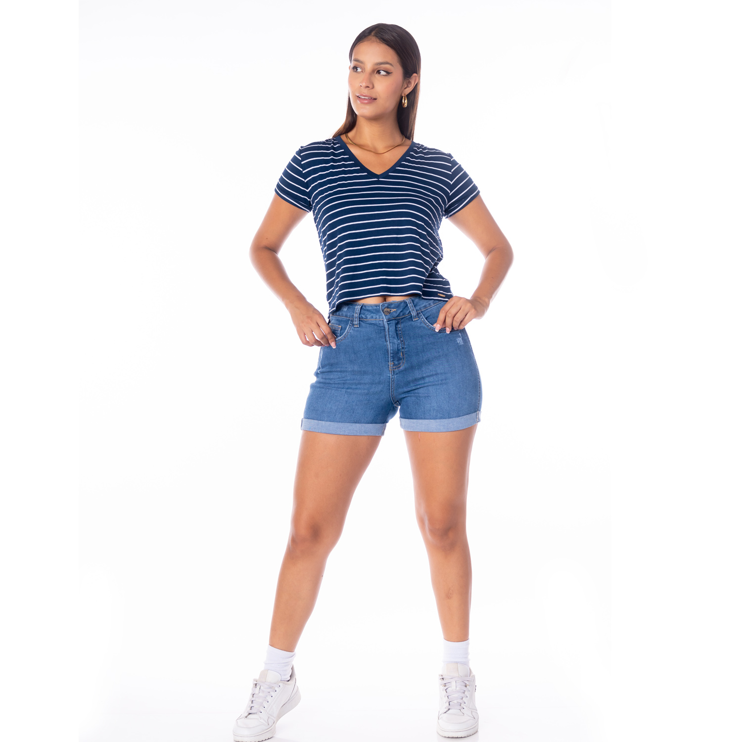 SHORT MUJER JAROLA CELESTE MELY DENIM - 1