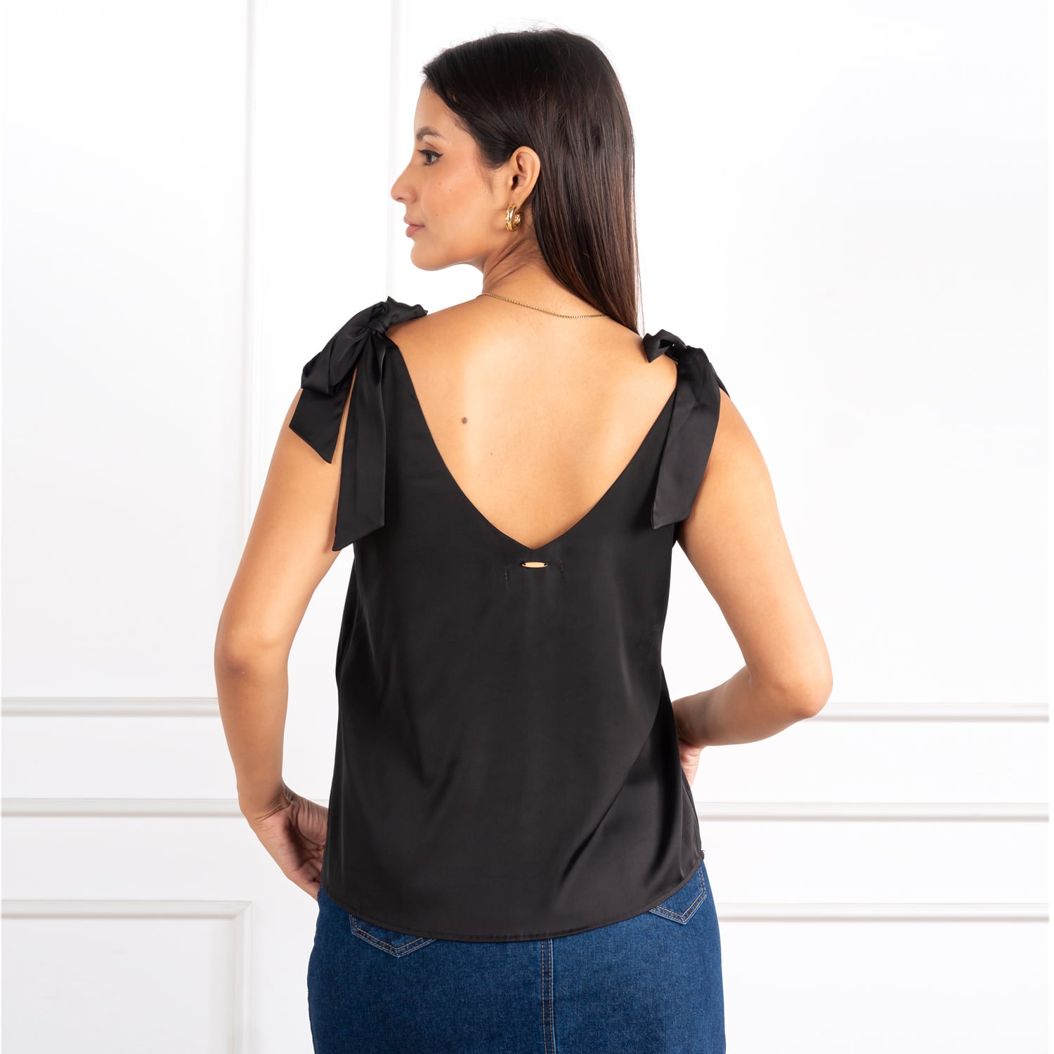 BLUSA SIN MANGAS SEDA MUJER JAROLA KATA - 3