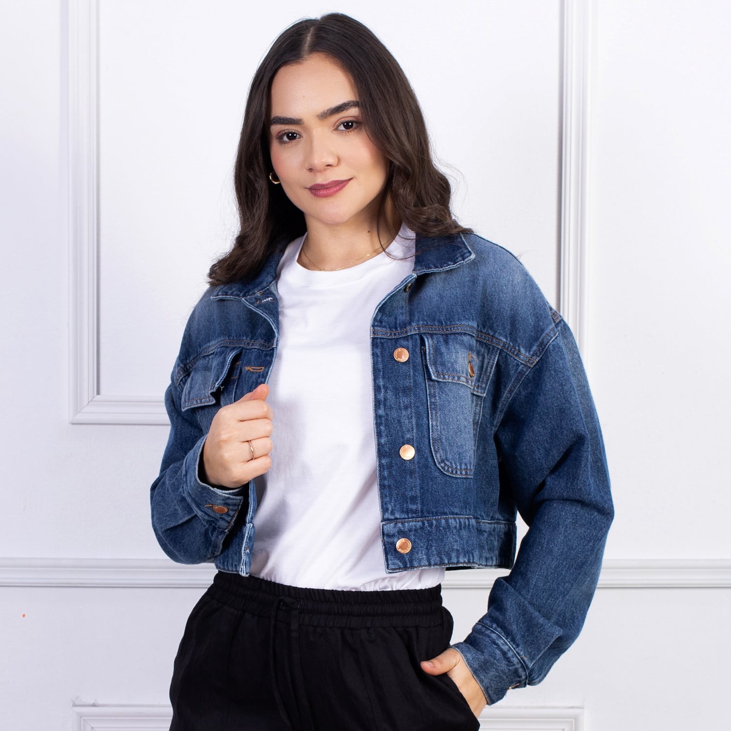 CASACA ALGODÓN MUJER JAROLA SOPHIE CROP - 1