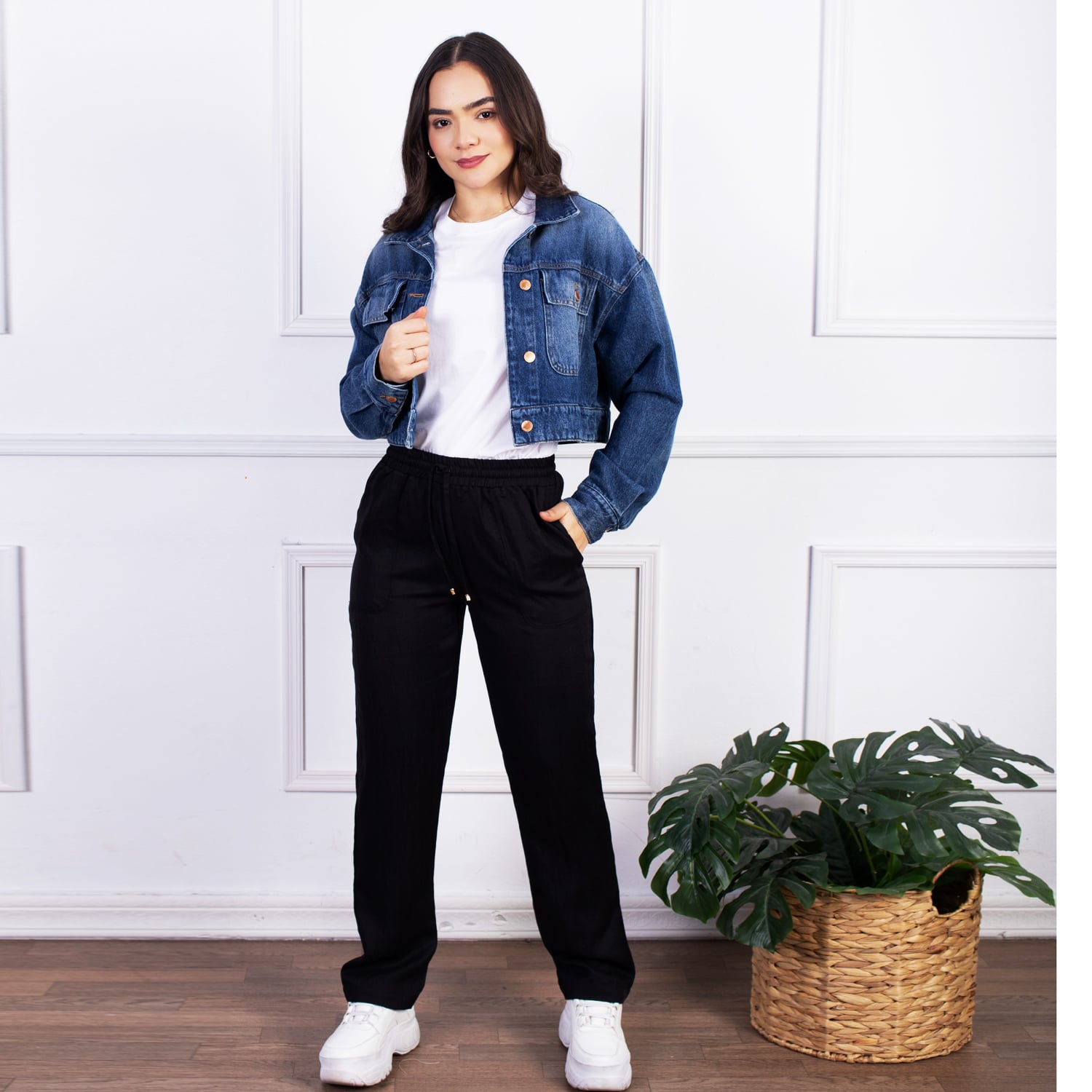 CASACA ALGODÓN MUJER JAROLA SOPHIE CROP - 3