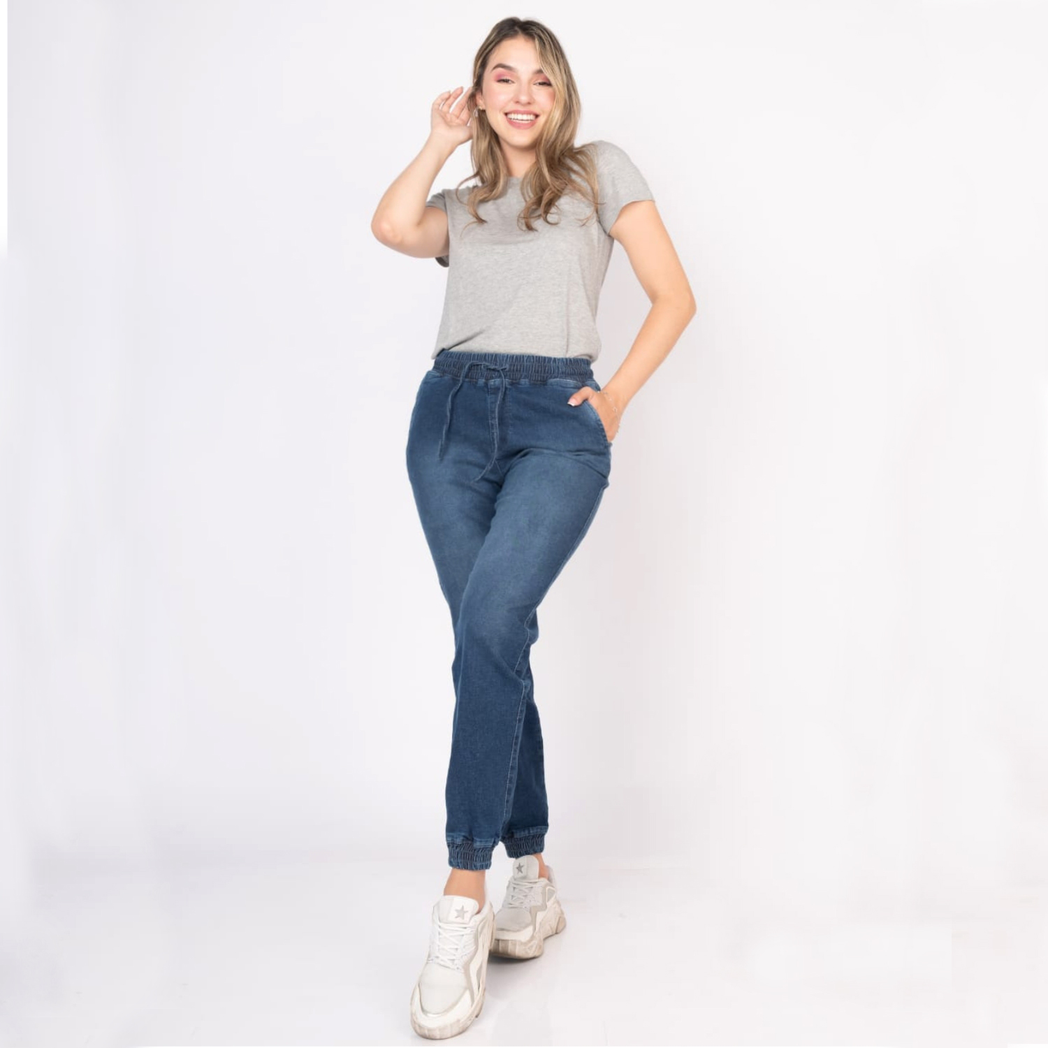 PANTALÓN JOGGER MUJER JAROLA EMMA DENIM - 1