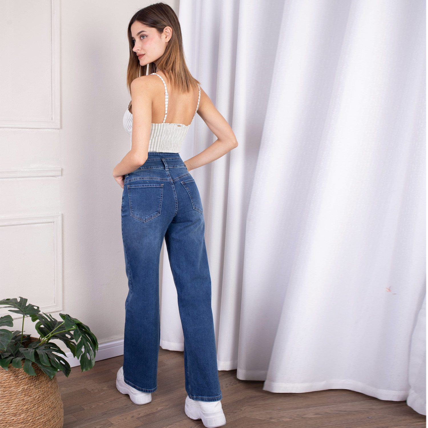 PANTALÓN MUJER JAROLA WIDE LEG LEA - 4