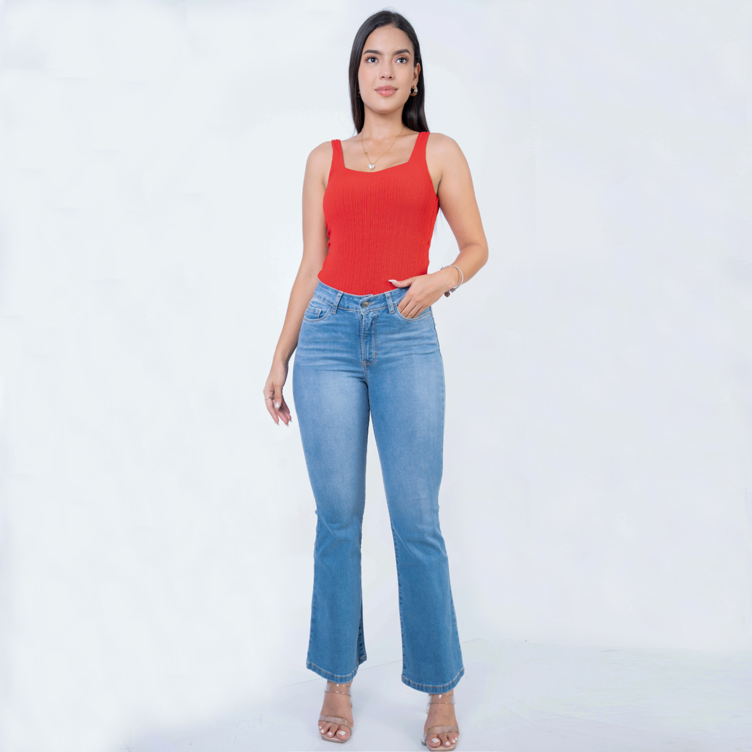 PANTALON DENIM FLARE JAROLA KARLA - 1