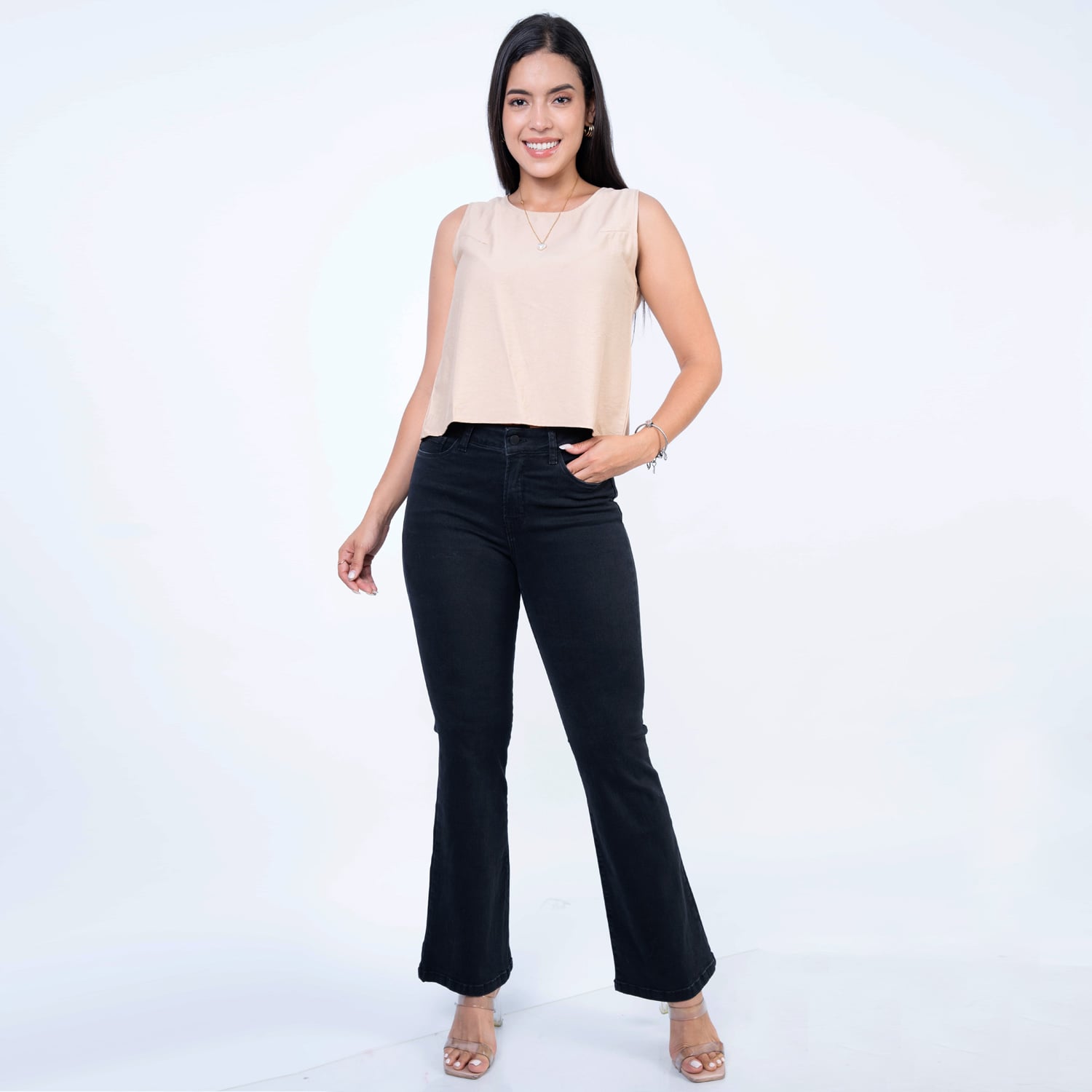 PANTALON DENIM FLARE JAROLA KARLA - 1