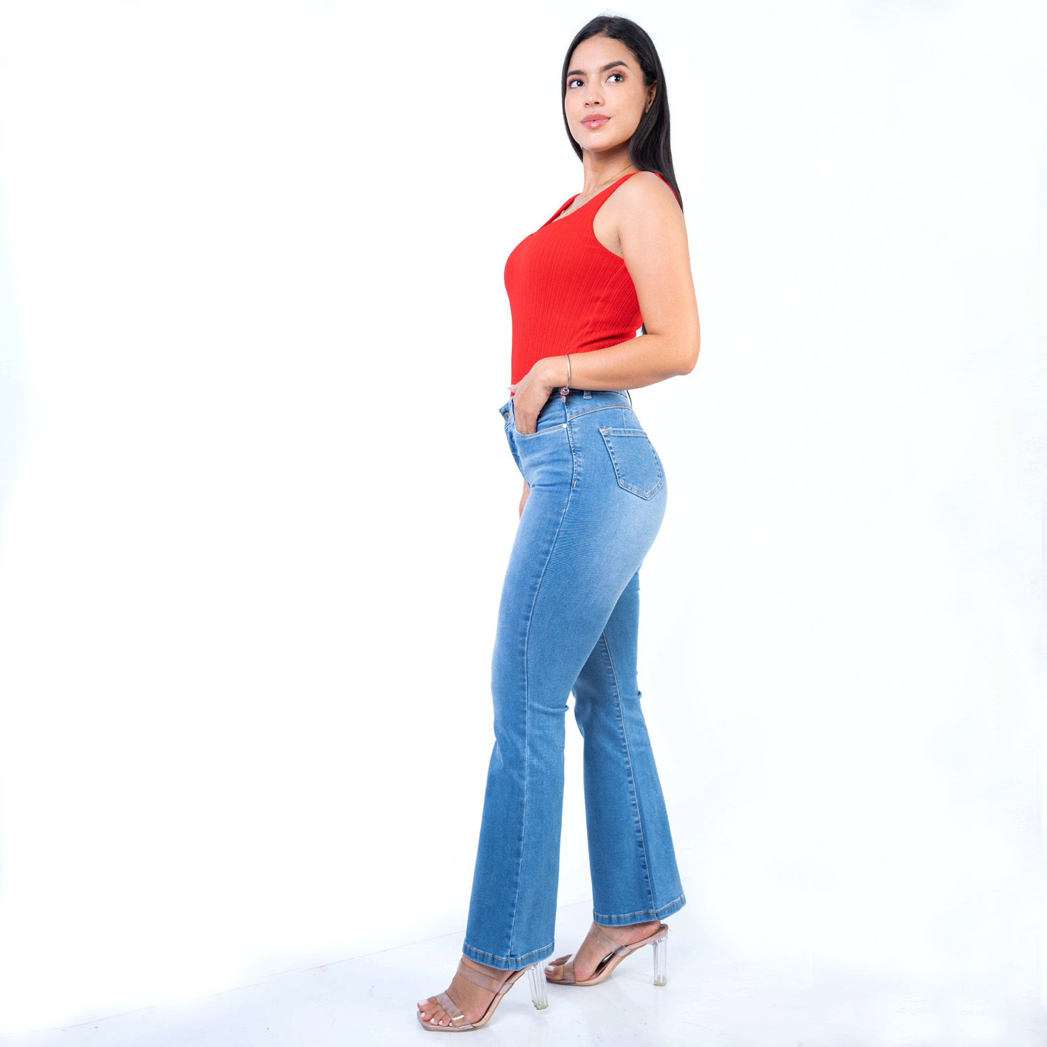 PANTALON DENIM FLARE JAROLA KARLA - 2