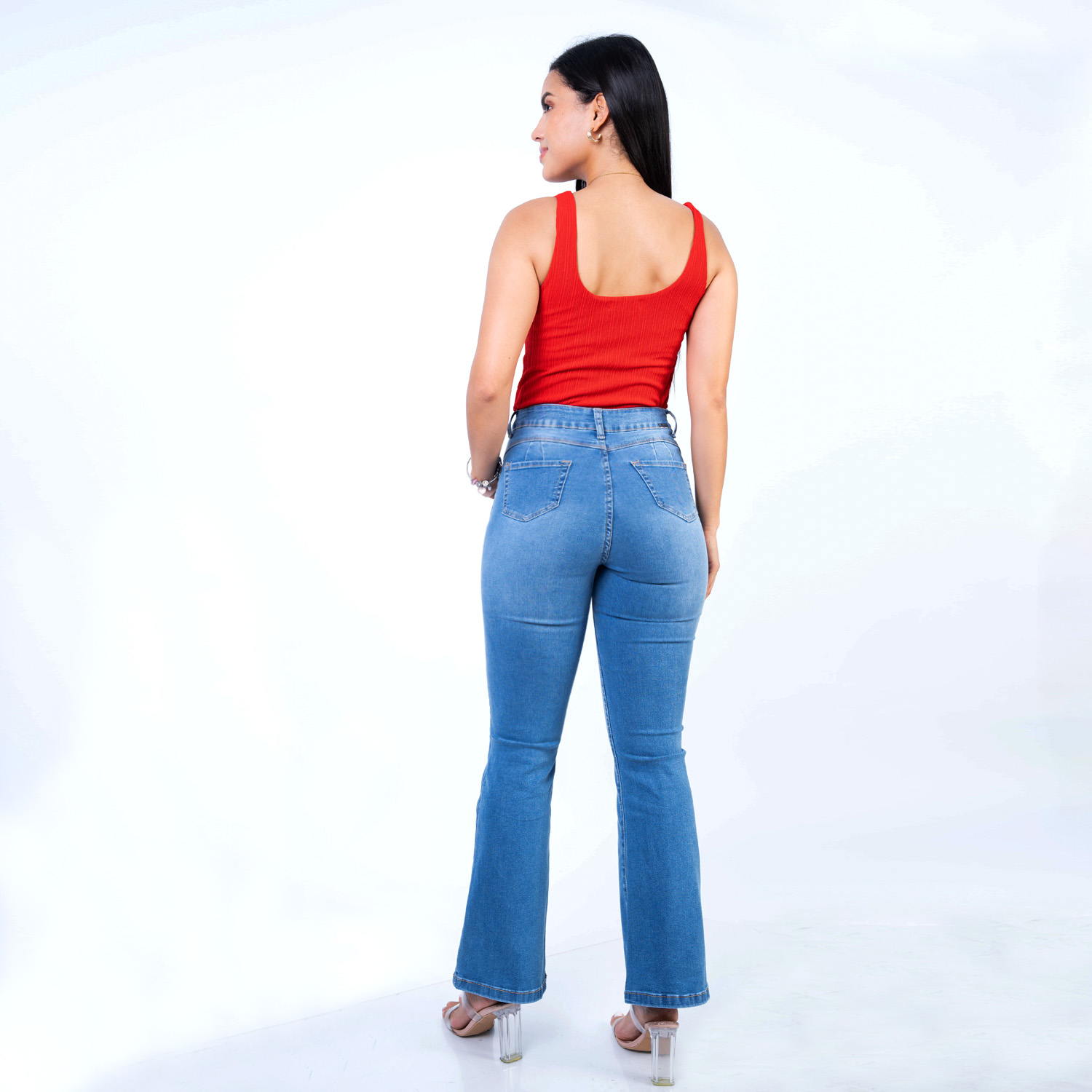 PANTALON DENIM FLARE JAROLA KARLA - 3