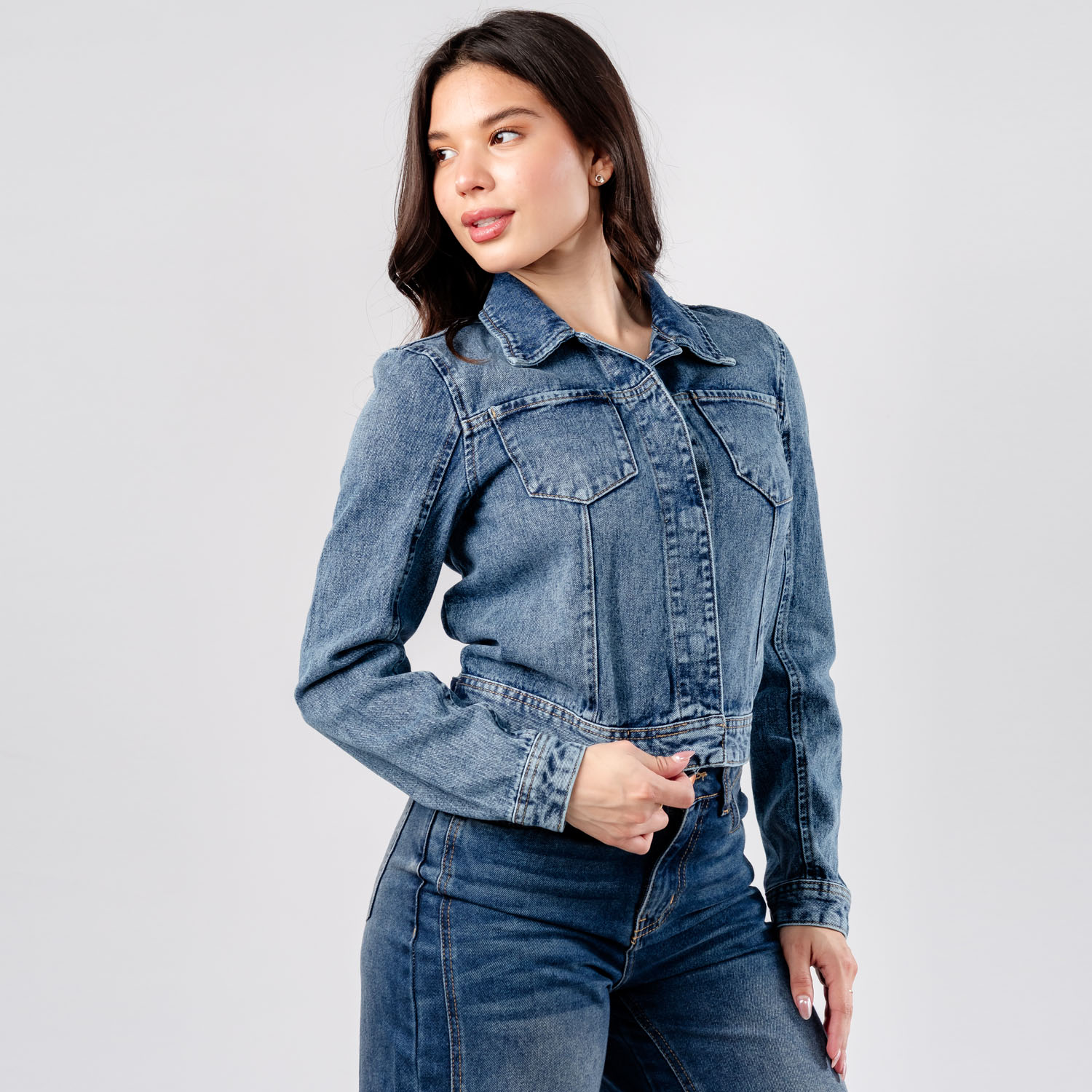 CASACA DENIM PINZAS JAROLA JESY - 2