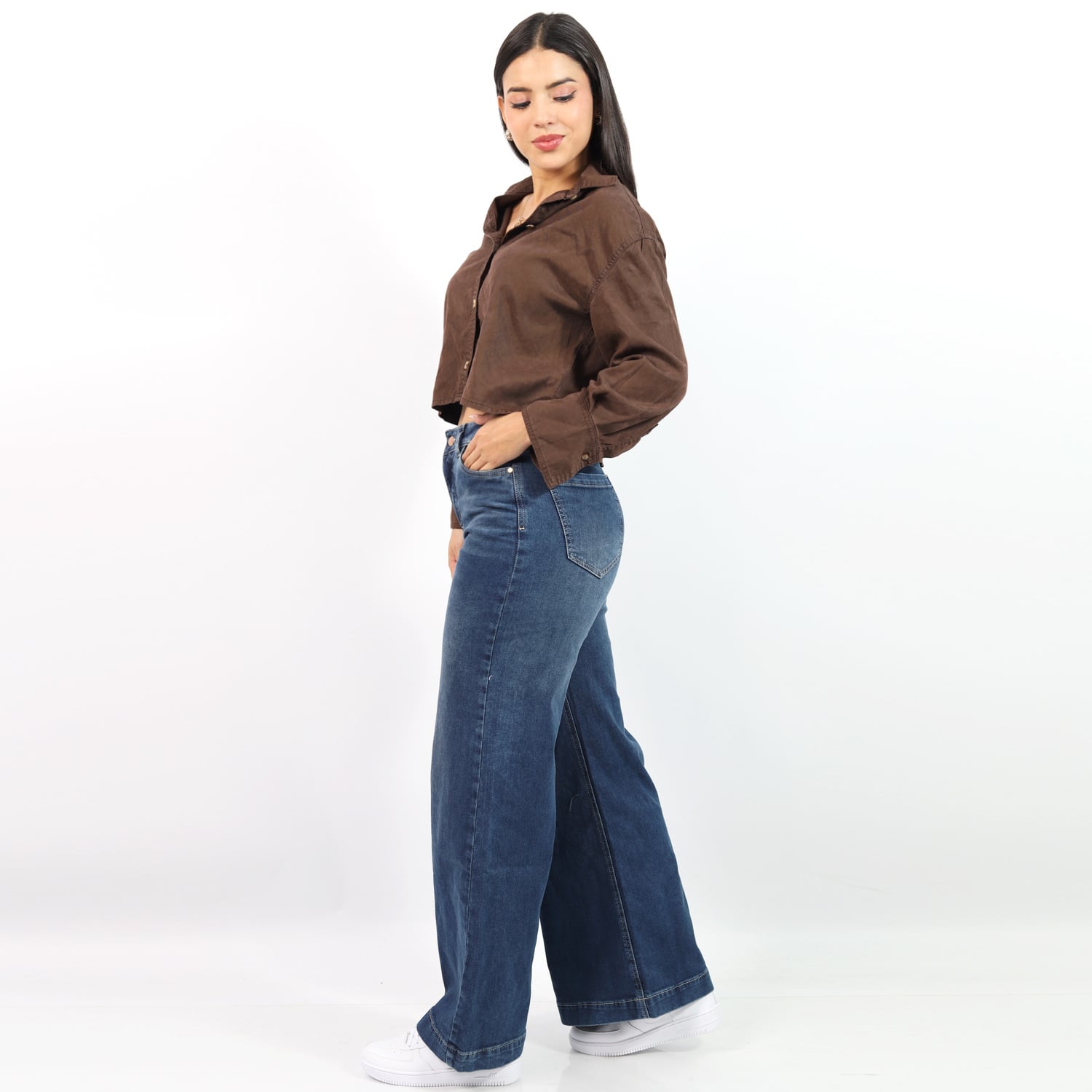 PANTALÓN WIDE LEG MIDE RISE JAROLA OLIVIA - 2