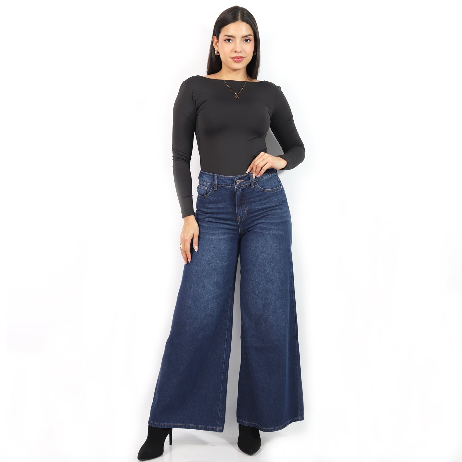 PANTALÓN PALAZZO DENIM JAROLA ANGELA - 1