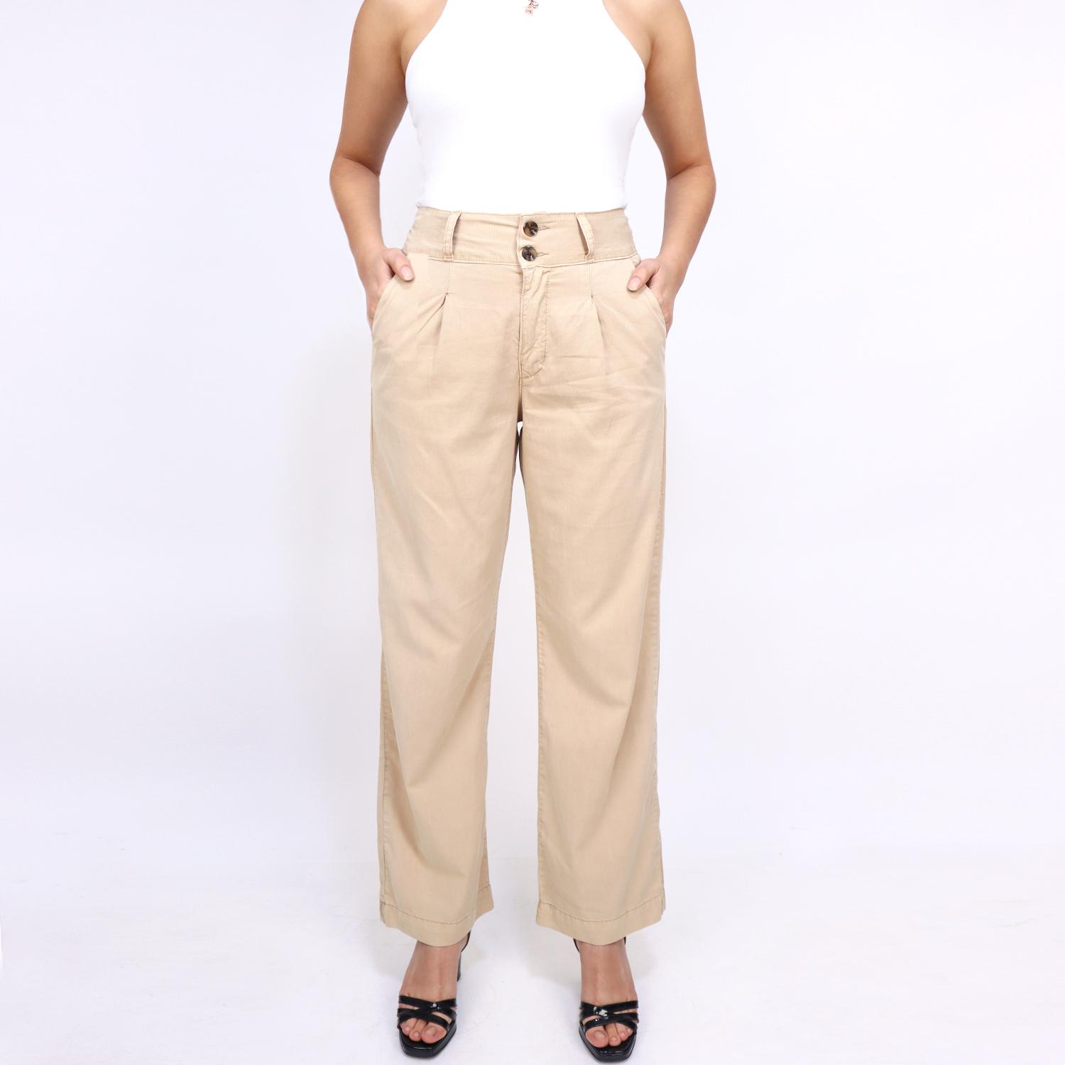 PANTALÓN TENCEL HOLGADO JAROLA MARINA - 1