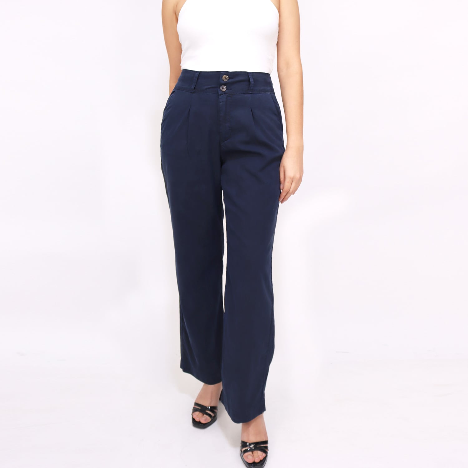 PANTALÓN TENCEL HOLGADO JAROLA MARINA - 4