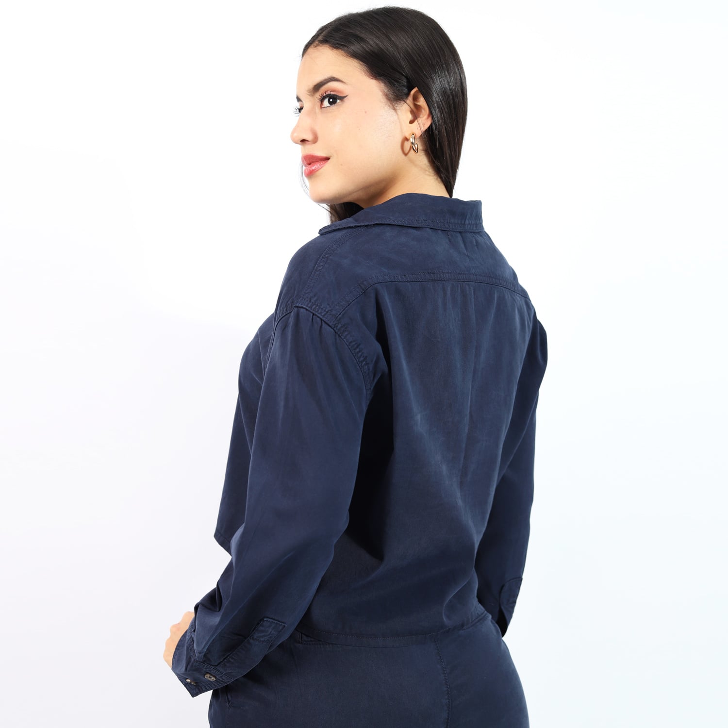 BLUSA TENCEL HOLGADA MARINA - 3