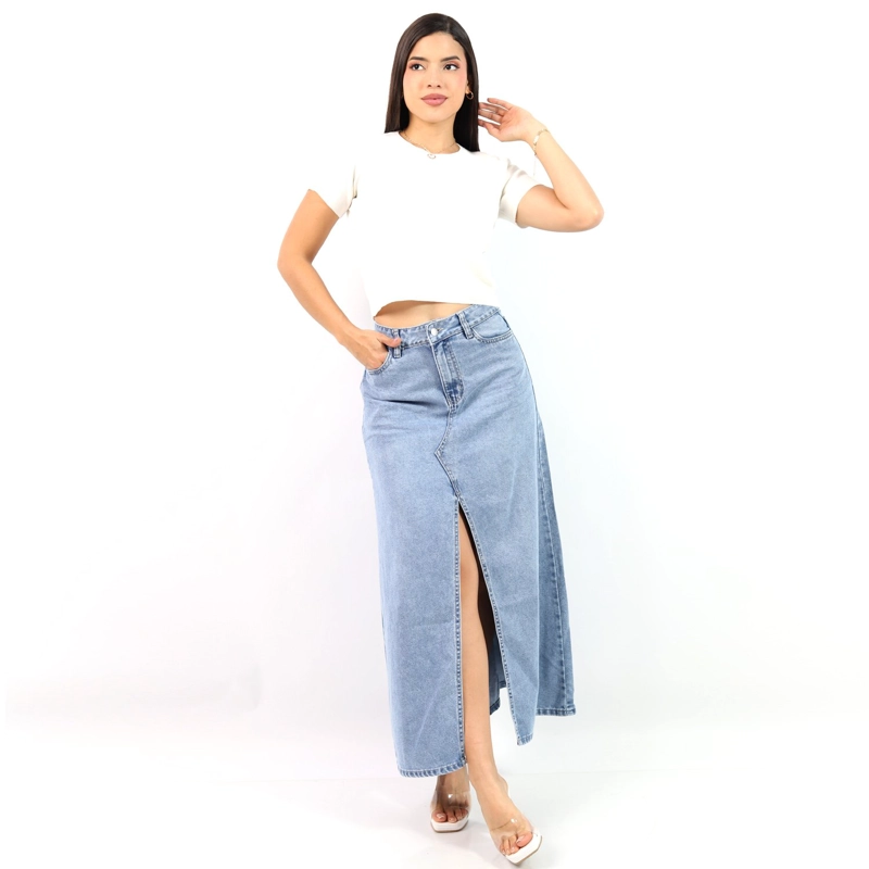 MAXIFALDA DENIM JAROLA CAYETANA - 1