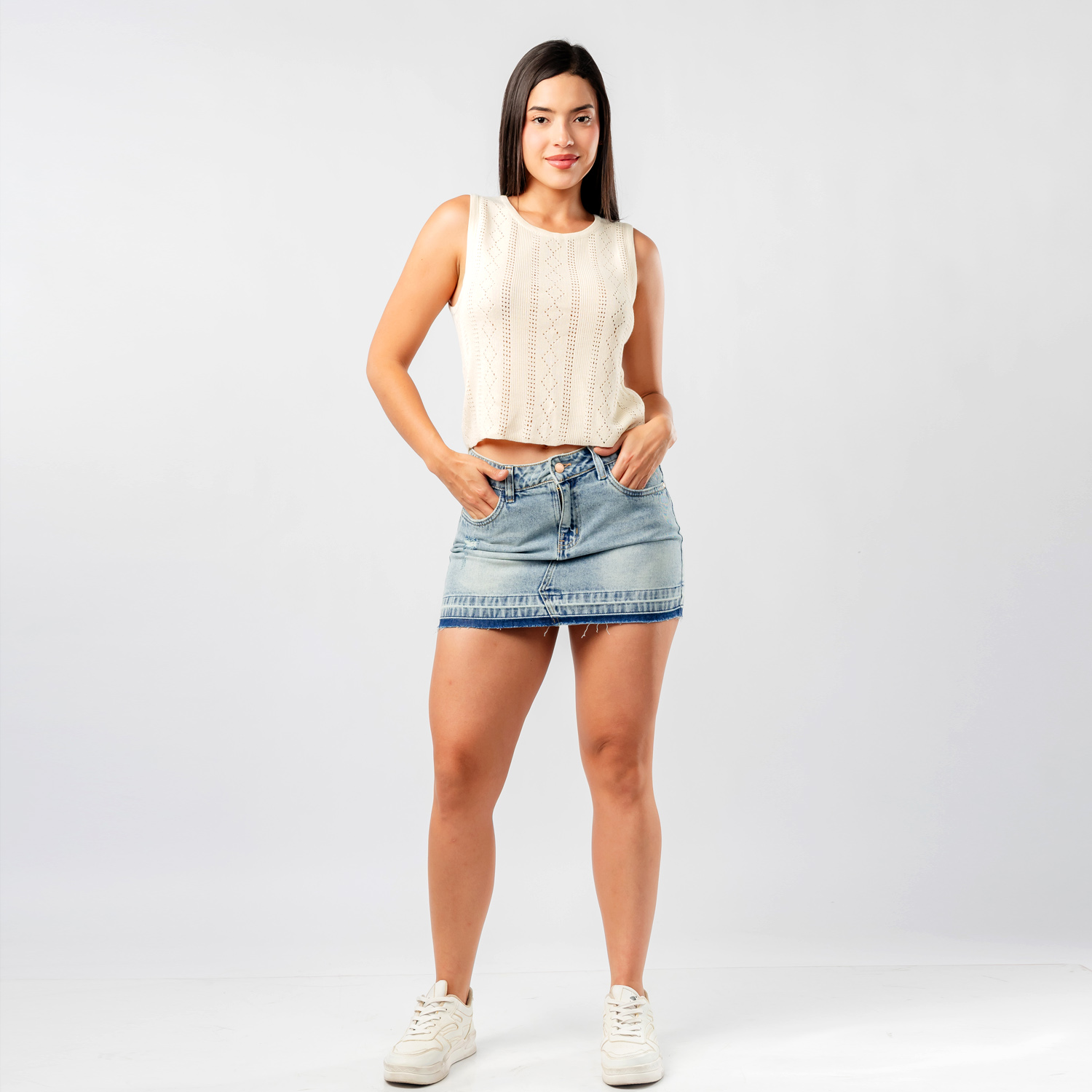 MINIFALDA DENIM LOW RISE JAROLA LAYLA - 1