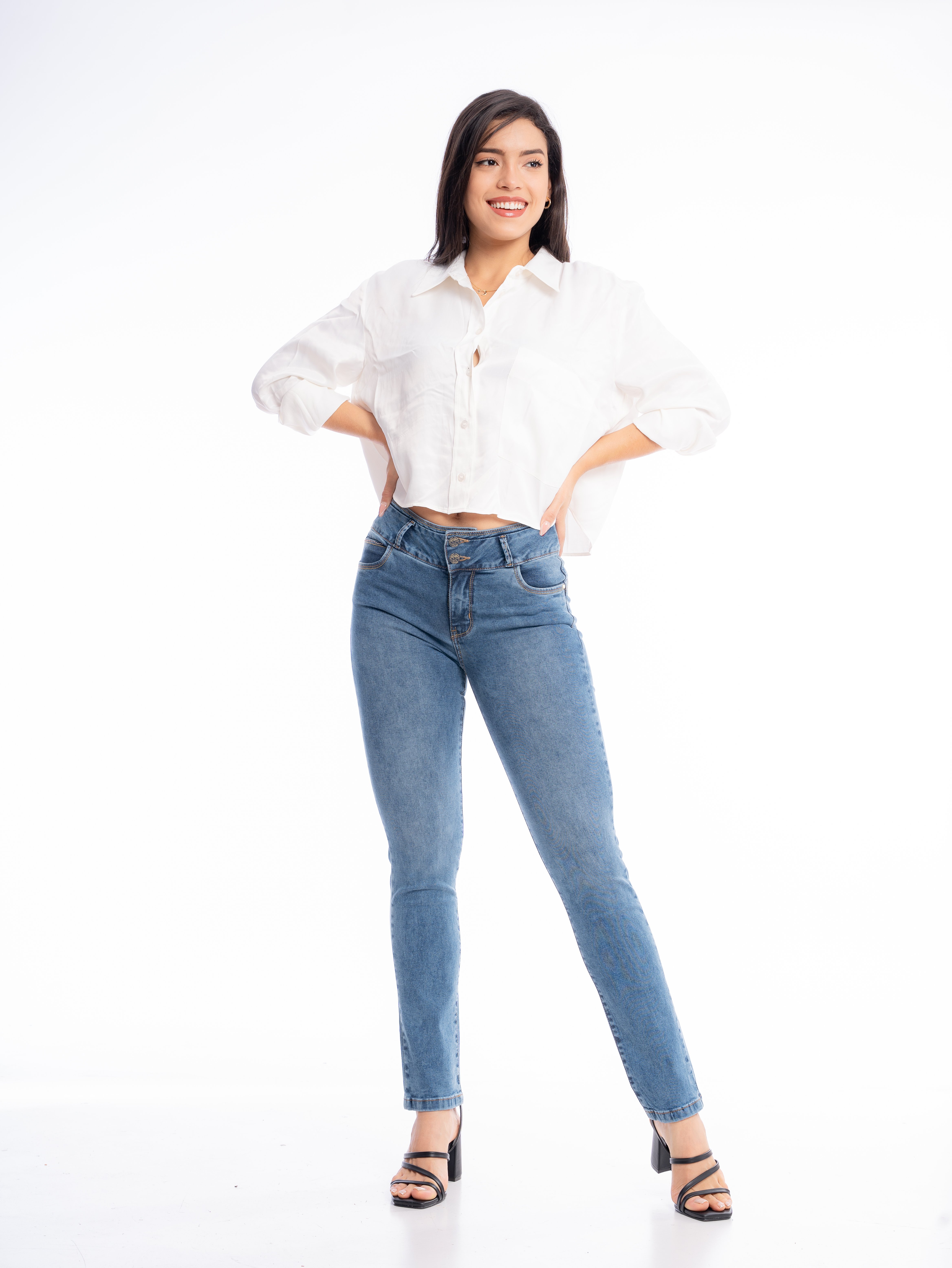 PANTALÓN DENIM RECTO JAROLA DIANA - 1
