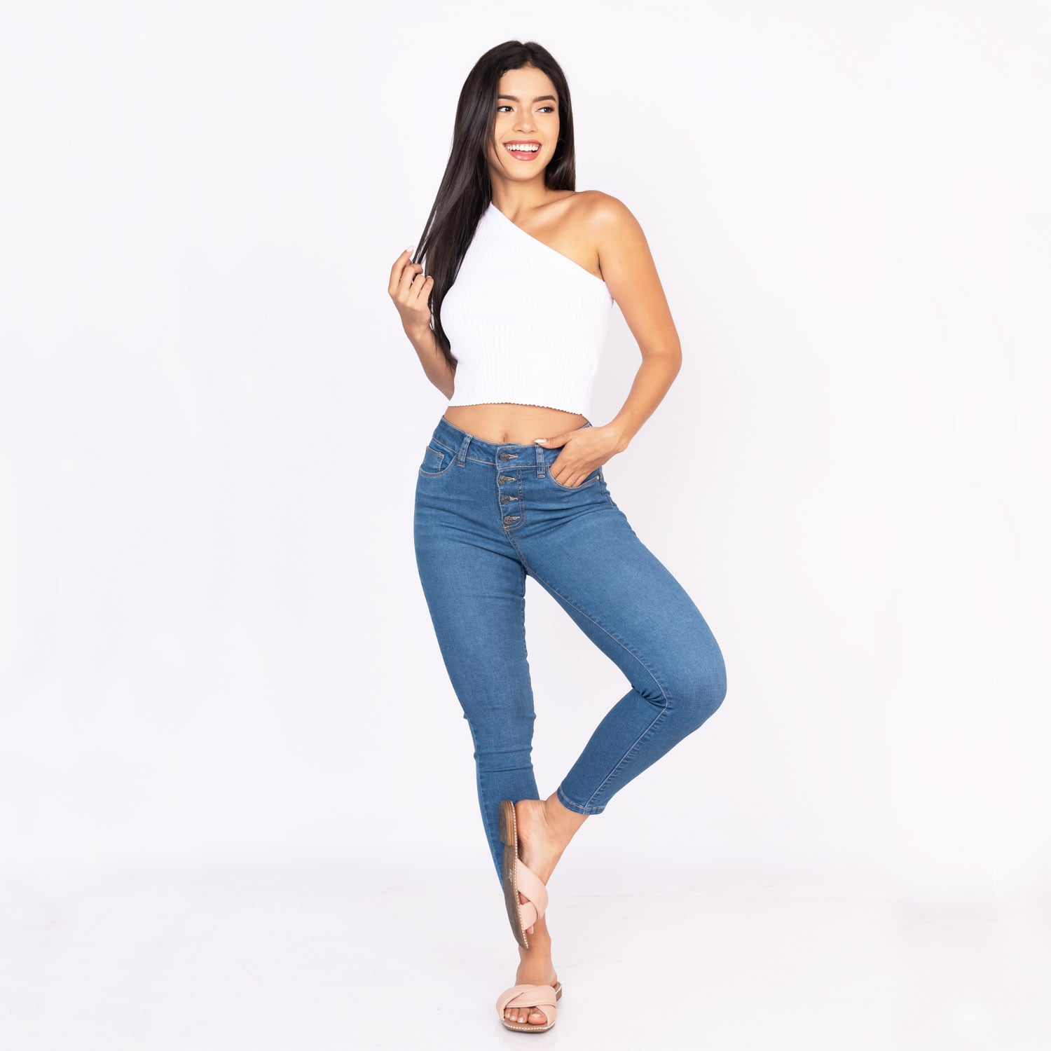 PANTALÓN SKINNY DENIM JAROLA LUCIA - 1