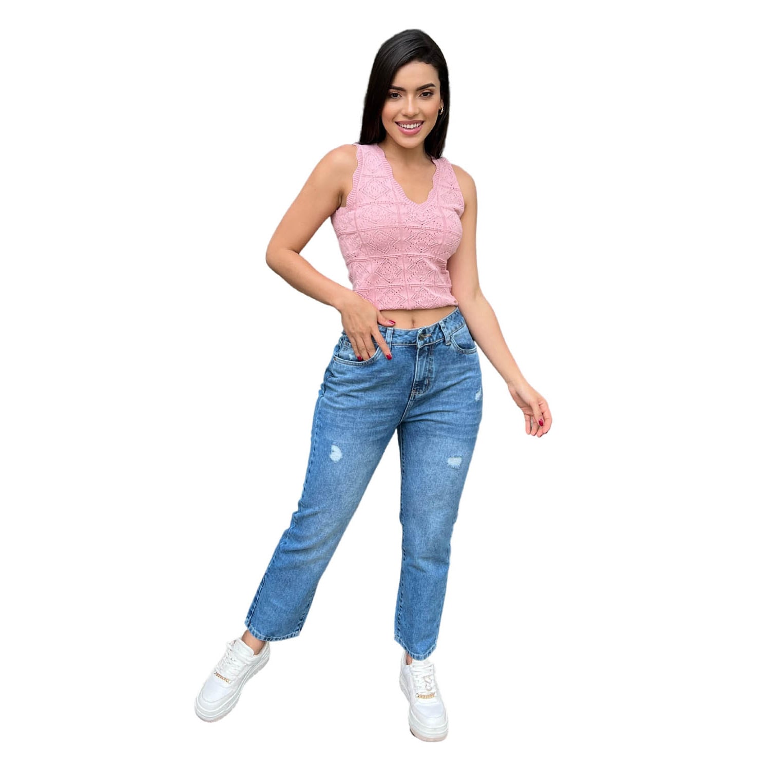 PANTALON DENIM STRAIGHT JAROLA ARIA - 1