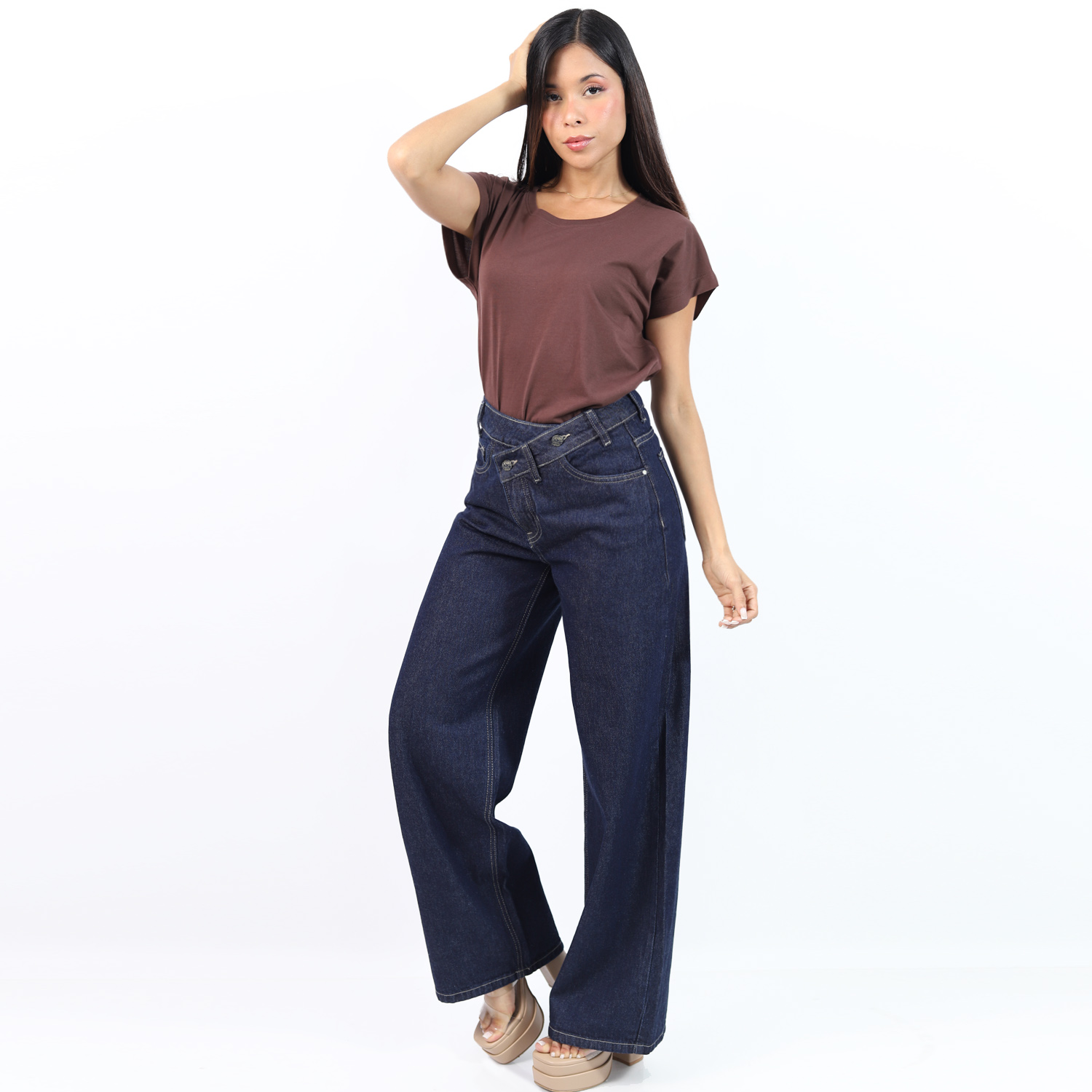 PANTALÓN DENIM PRETINA CRUZADA JAROLA EMMA - 2
