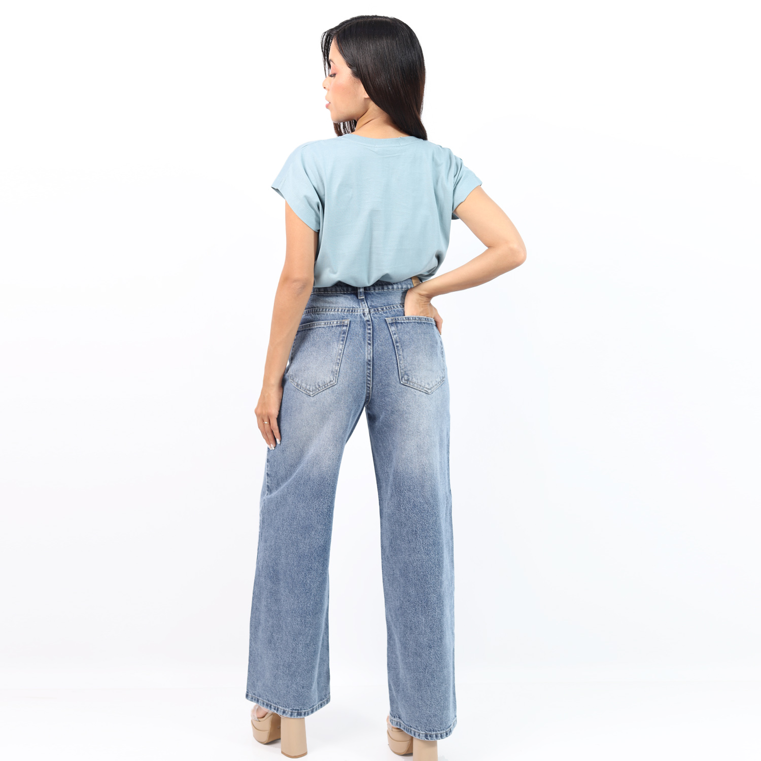 PANTALÓN DENIM PRETINA CRUZADA JAROLA EMMA - 3