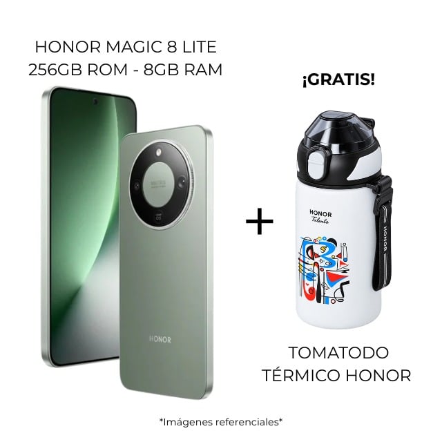 CELULAR HONOR MAGIC 8 LITE 8GB+256GB verde + tomatodo honor - 1