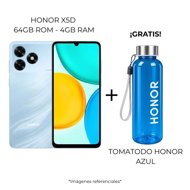 CELULAR HONOR X5D 4GB+64GB PLATEADO + Tomatodo azul HONOR - 1