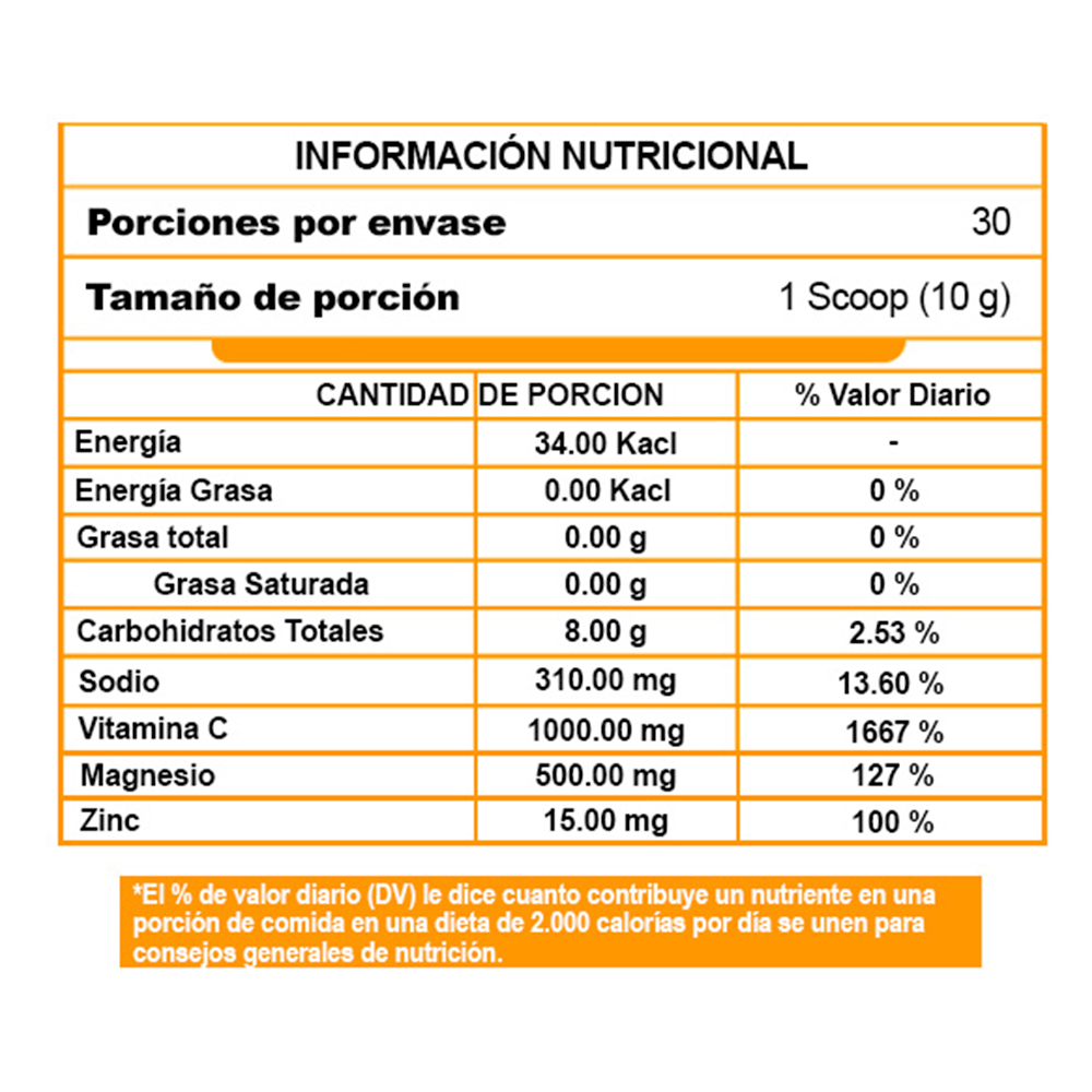 CITRATO DE MAGNESIO MD VIDA Y SALUD POTE POLVO X 300G SABOR MANDARINA - 4