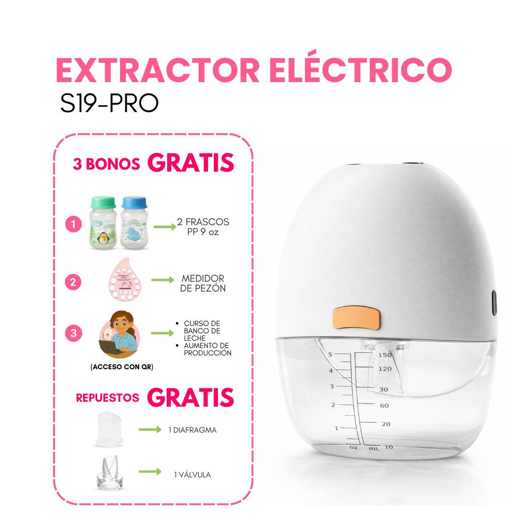 EXTRACTOR DE LECHE ELÉCTRICO MANOS LIBRES -S19 - 3