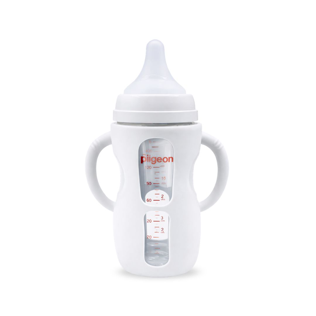 BIBERON PIGEON SOFT TOUCH DE VIDRIO 8OZ + FUNDA PROTECTORA - 1