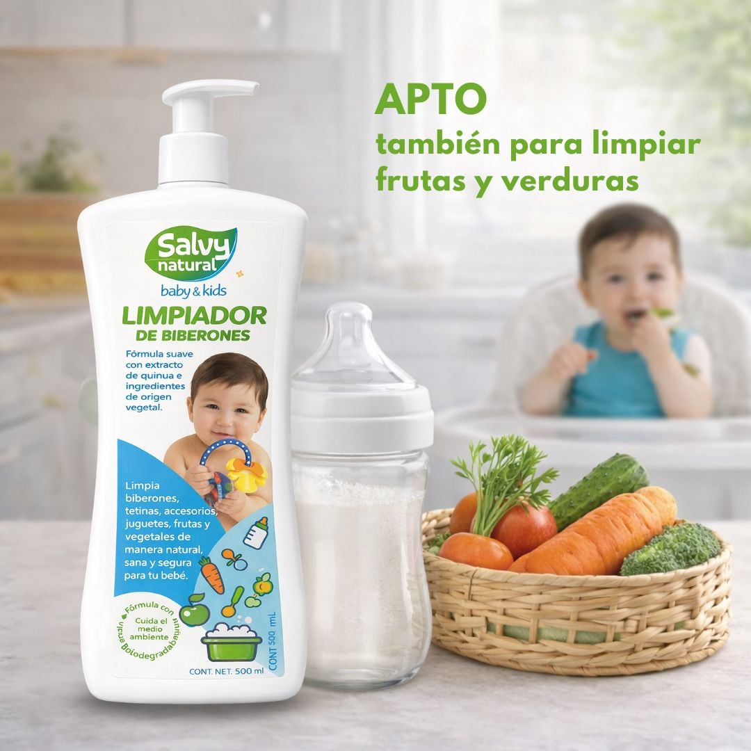 SALVY NATURAL LIMPIADOR DE BIBERONES 500 ML - 3