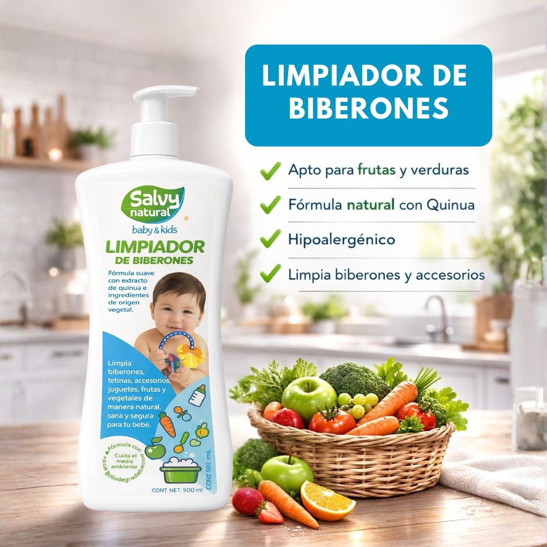 SALVY NATURAL LIMPIADOR DE BIBERONES 500 ML - 4