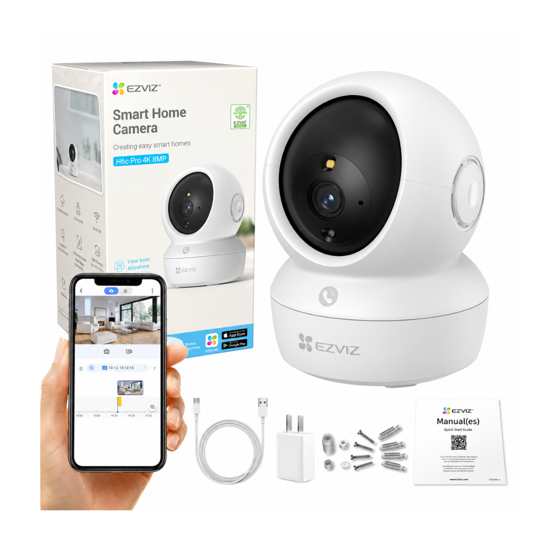 BABY MONITOR WIFI EZVIZ H6C PRO 1080P CAMARA DE SEGURIDAD INTELIGENTE - 1