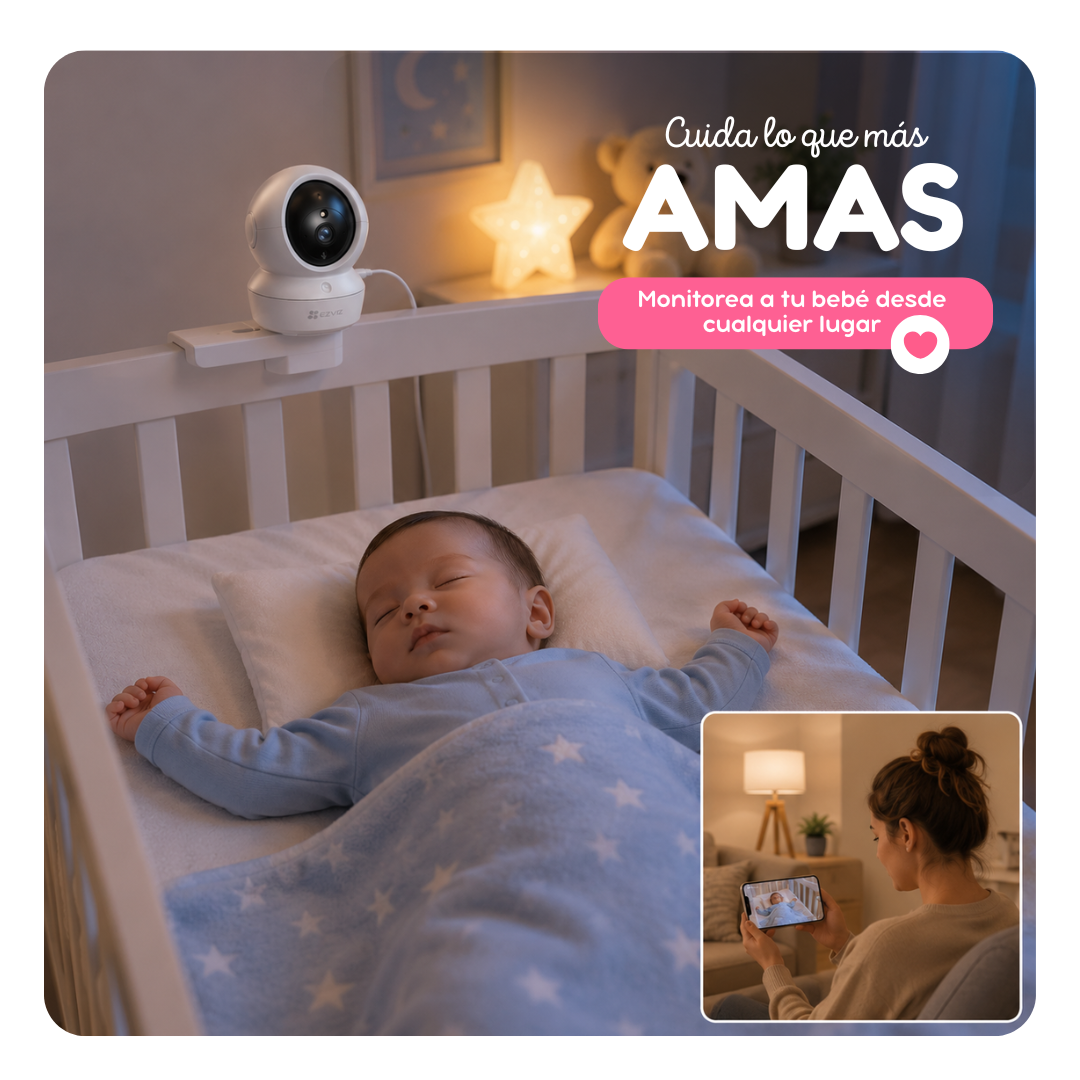 BABY MONITOR WIFI EZVIZ H6C PRO 1080P CAMARA DE SEGURIDAD INTELIGENTE - 4