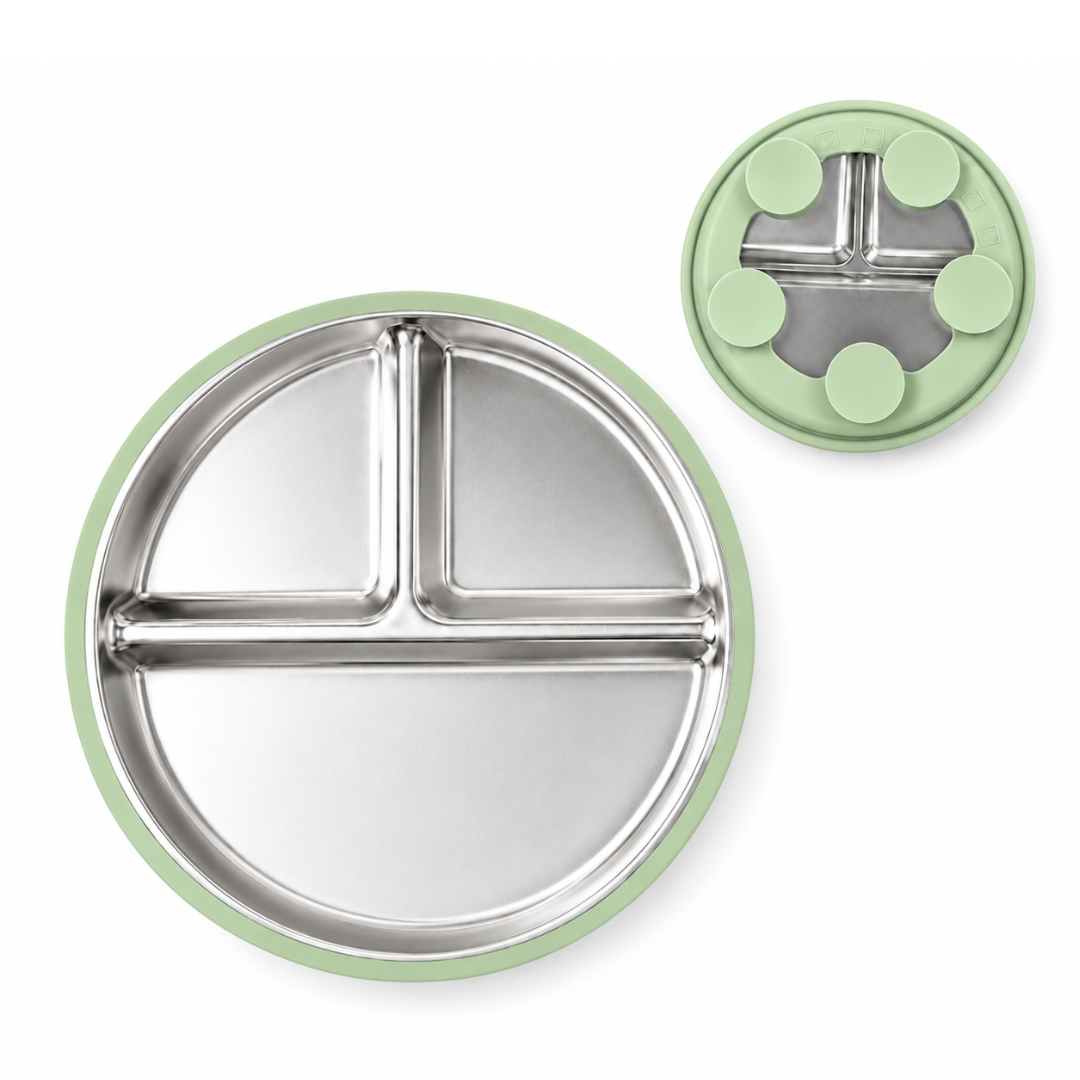 ET DE ALIMENTACIÓN PARA BEBÉ DE ACERO INOXIDABLE CON VASO DE SILICONA - 4