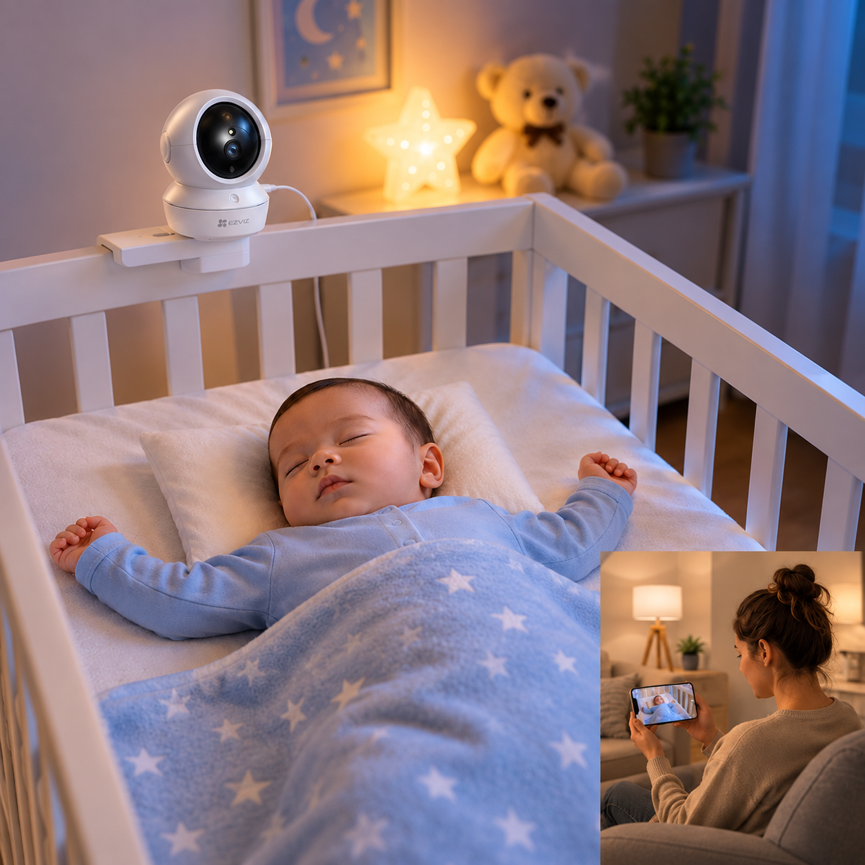 CÁMARA DE SEGURIDAD EZVIZ H6C PRO 4K 8MP WIFI 360° CON VISIÓN NOCTURNA Y DETECCIÓN HUMANA - 4
