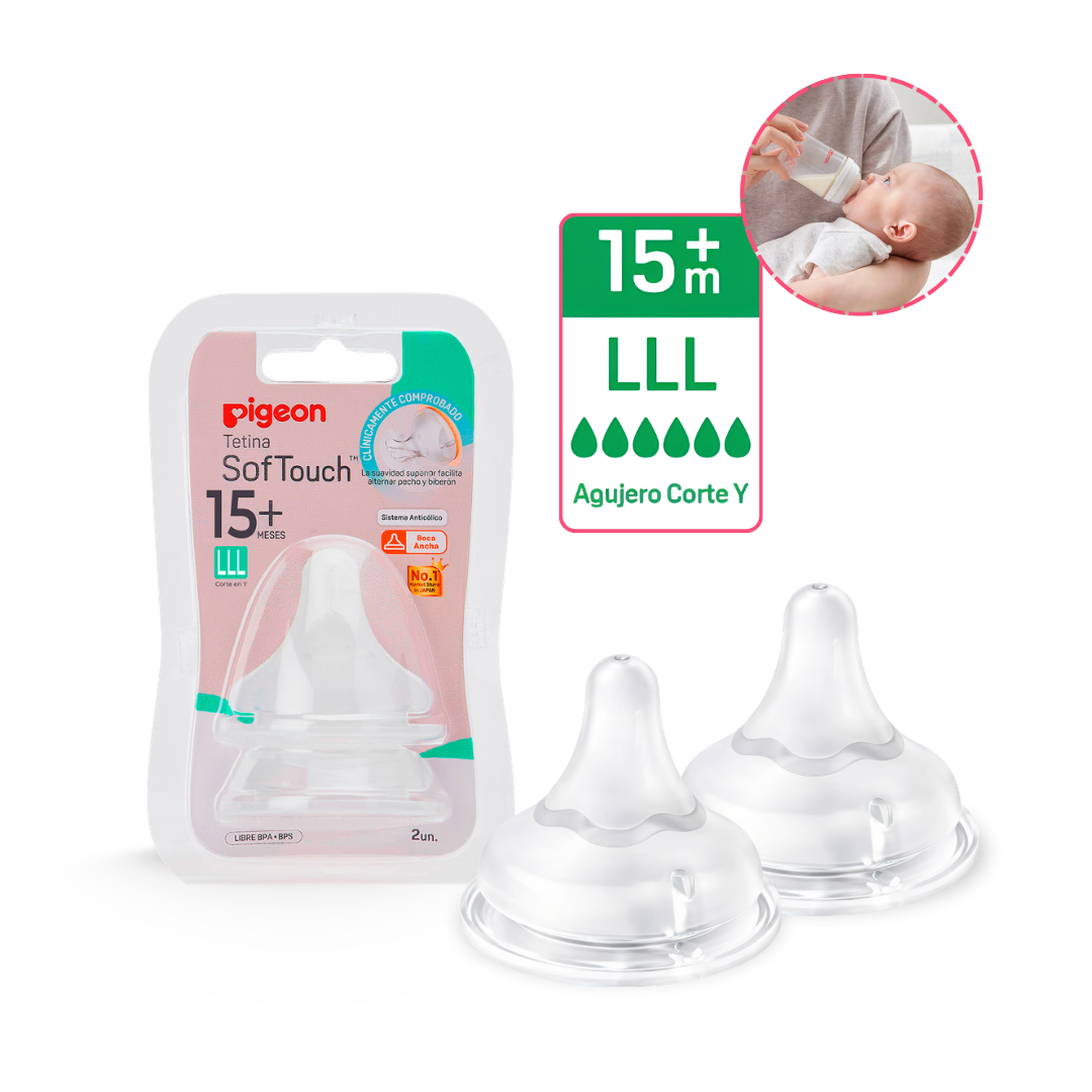 TETINA PIGEON ANTICÓLICOS DE SILICONA CON SISTEMA DE VENTILACIÓN PARA BIBERÓN - 1