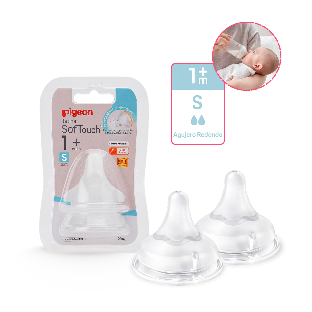 TETINA PIGEON ANTICÓLICOS DE SILICONA CON SISTEMA DE VENTILACIÓN PARA BIBERÓN - 1