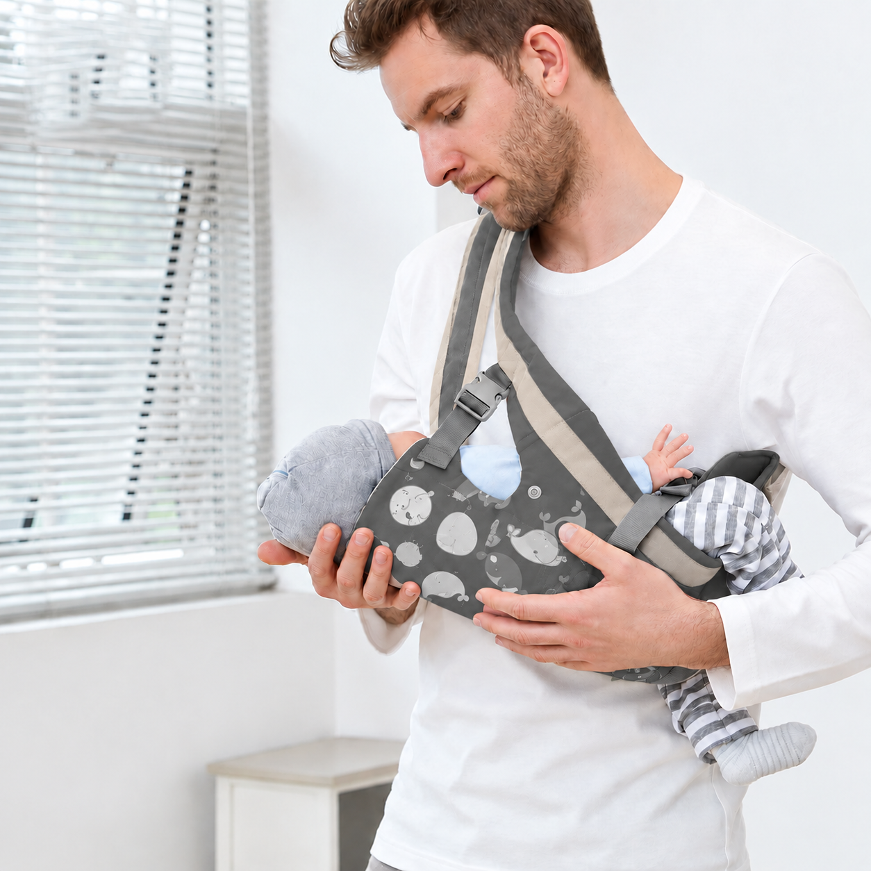 CANGURO PORTABEBÉ ERGONÓMICO 3 EN 1 MULTIFUNCIONAL CON ASIENTO - 2