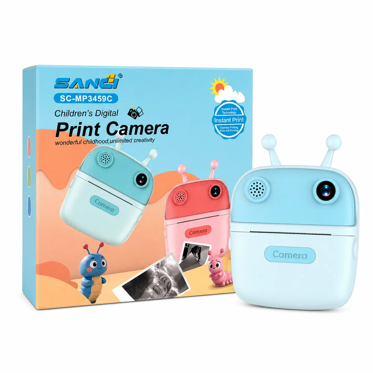 CAMARA DIGITAL PARA NIÑAS Y NIÑOS CON IMPRESION INSTANTANEA Y JUEGOS - 3