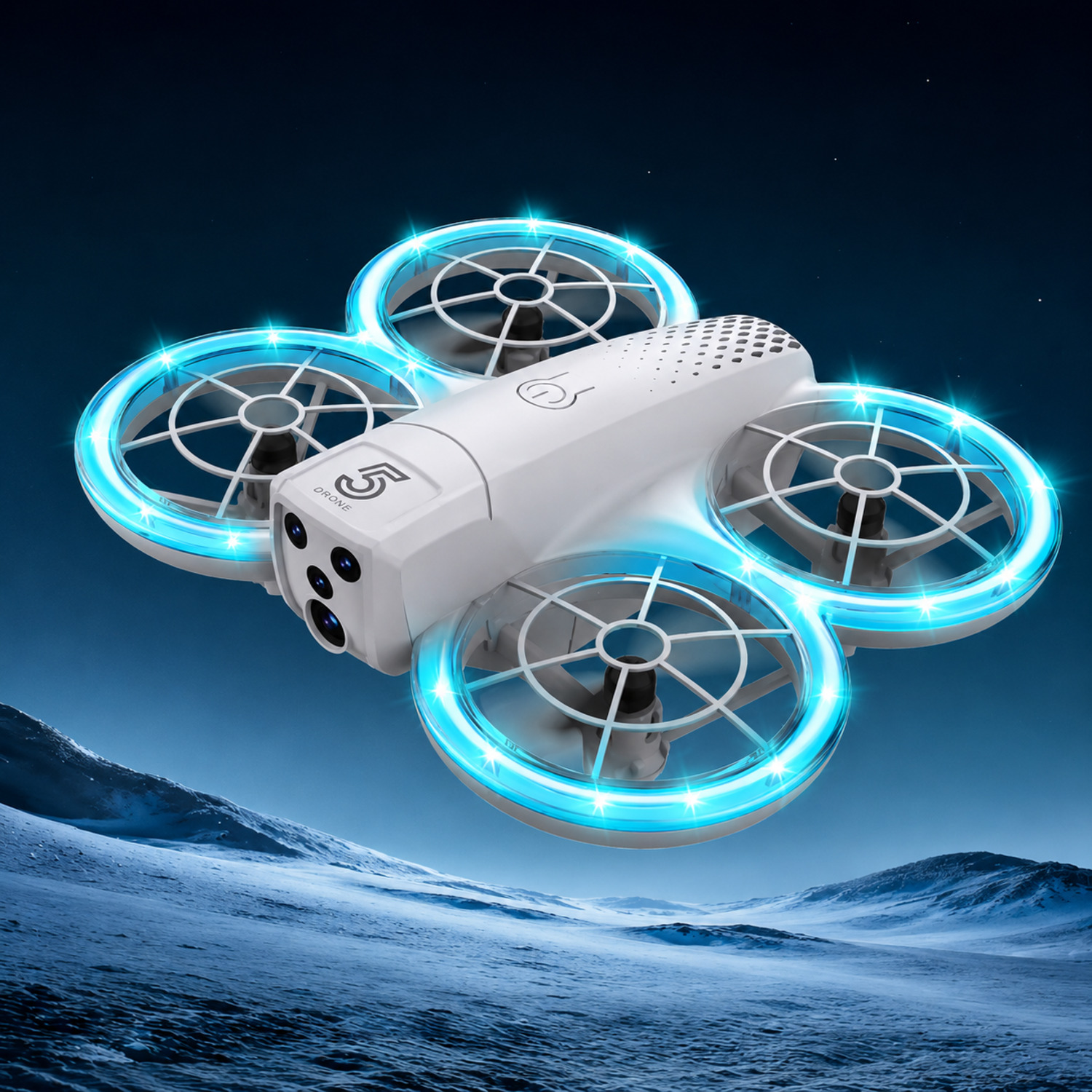 MINI DRON CZ05 ACROBATICO CON LUCES LED  HÉLICES PROTEGIDAS Y CONTROL REMOTO - 2