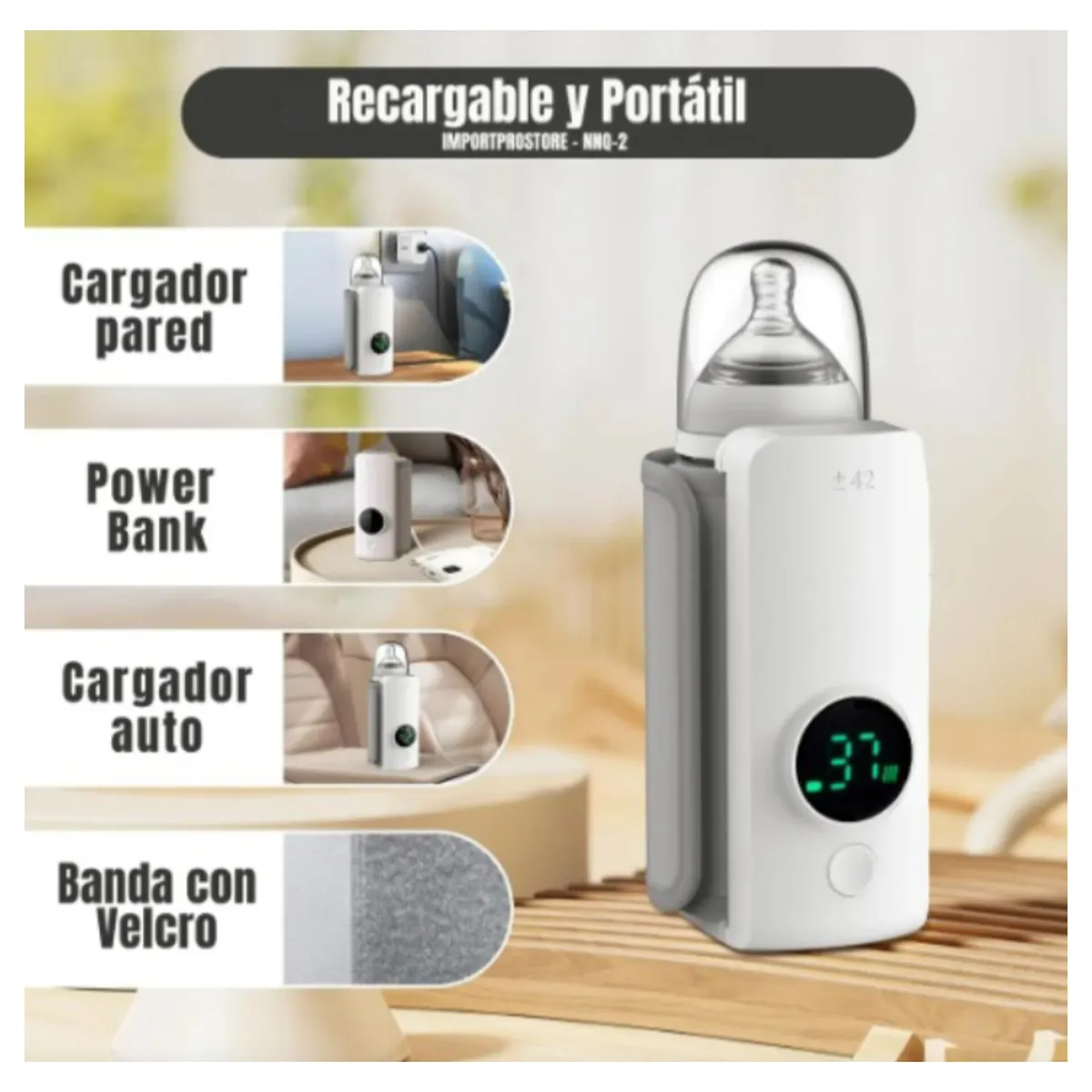 CALENTADOR DE BIBERONES CON PANTALLA LED BEBE - 4
