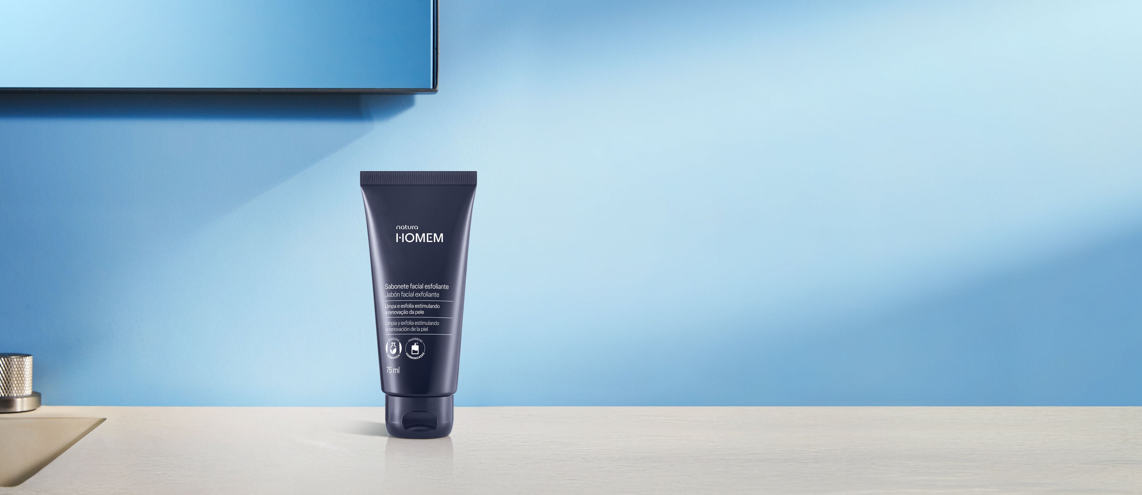 NATURA JABÓN FACIAL EXFOLIANTE HOMEM 75 ML - 1